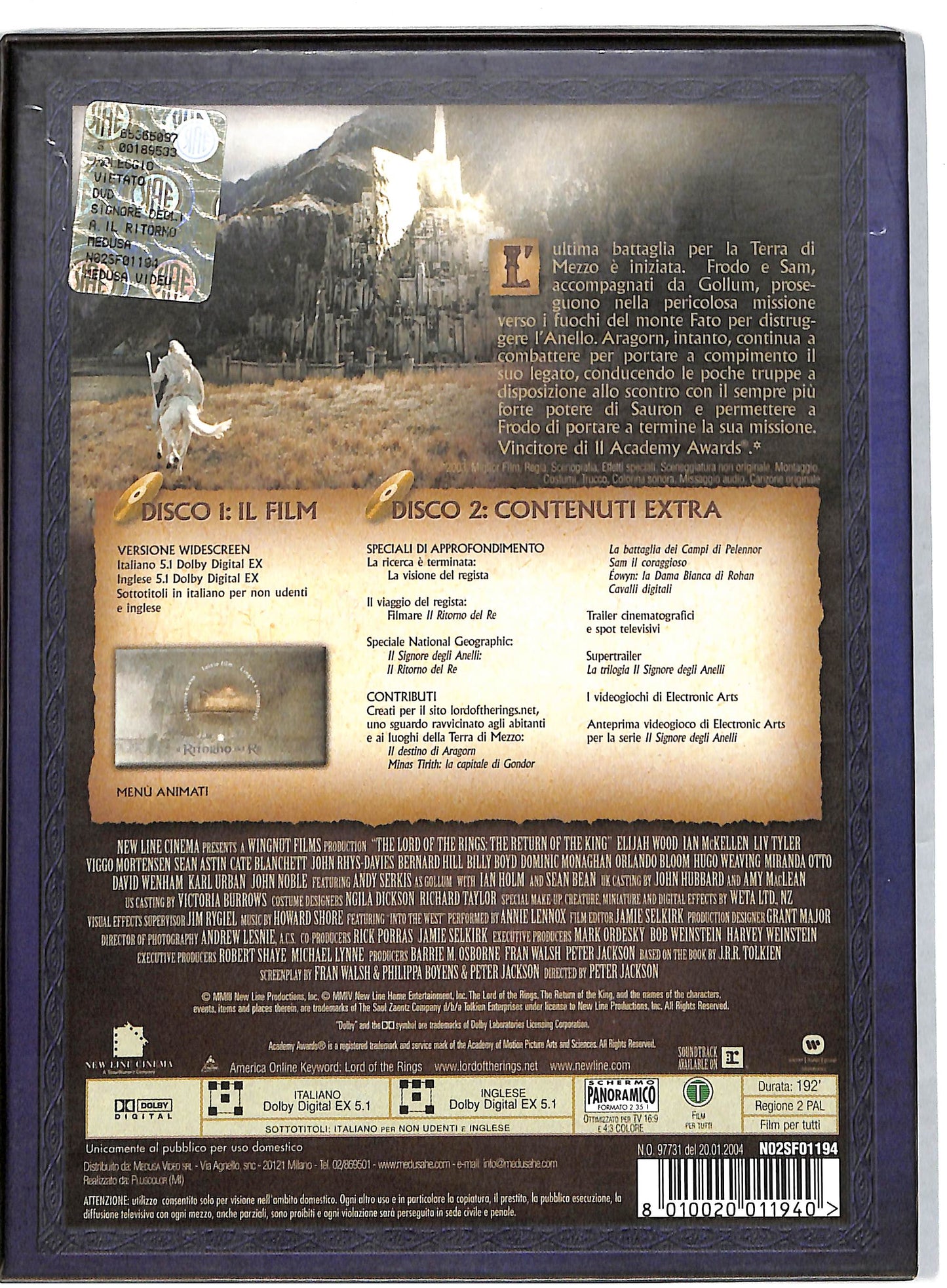 EBOND Il Signore degli Anelli - Il Ritorno del Re DIGIPACK DVD DB602863