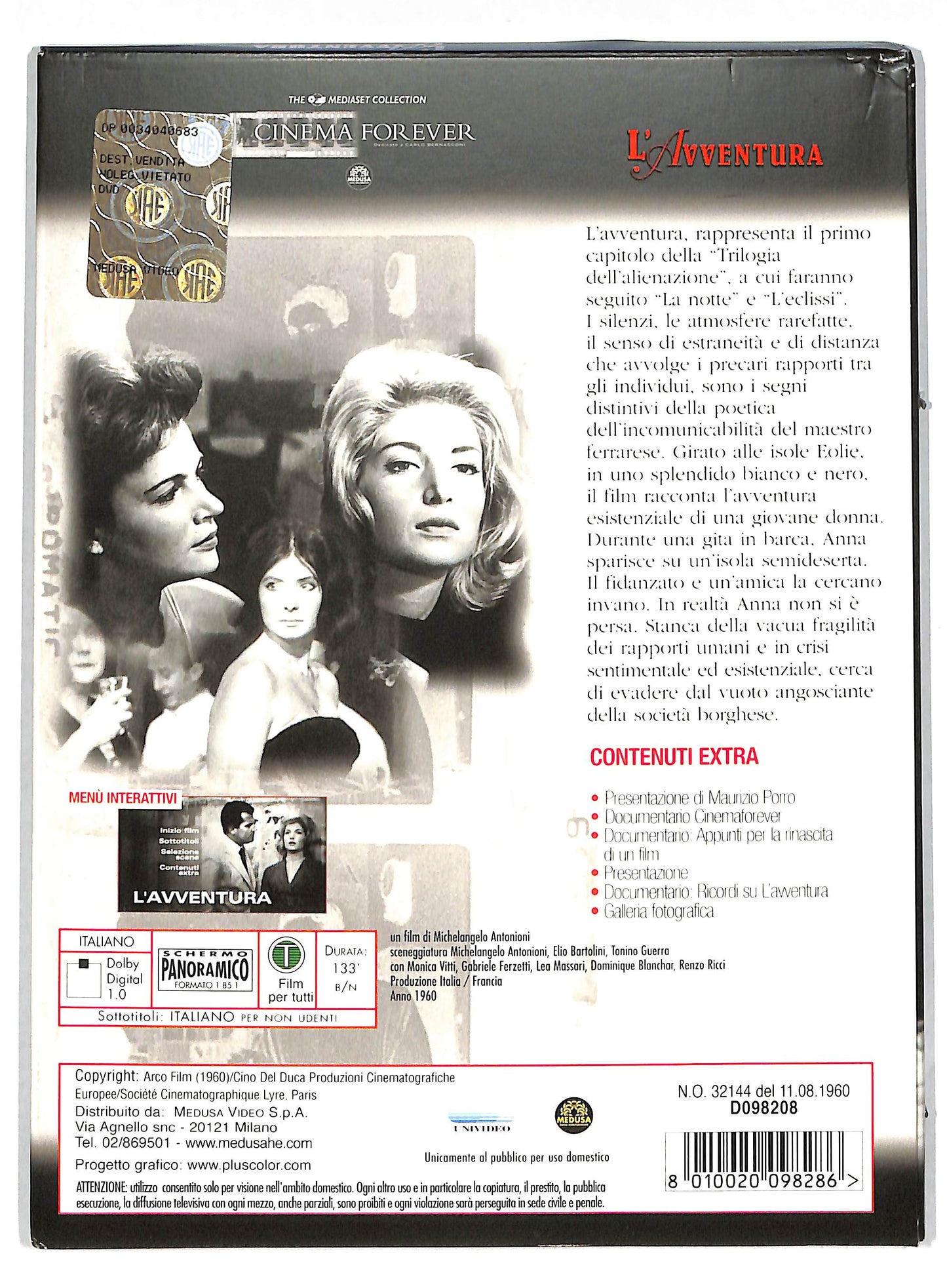 EBOND L'avventura - Cinema Forever DIGIPACK DVD DB603164
