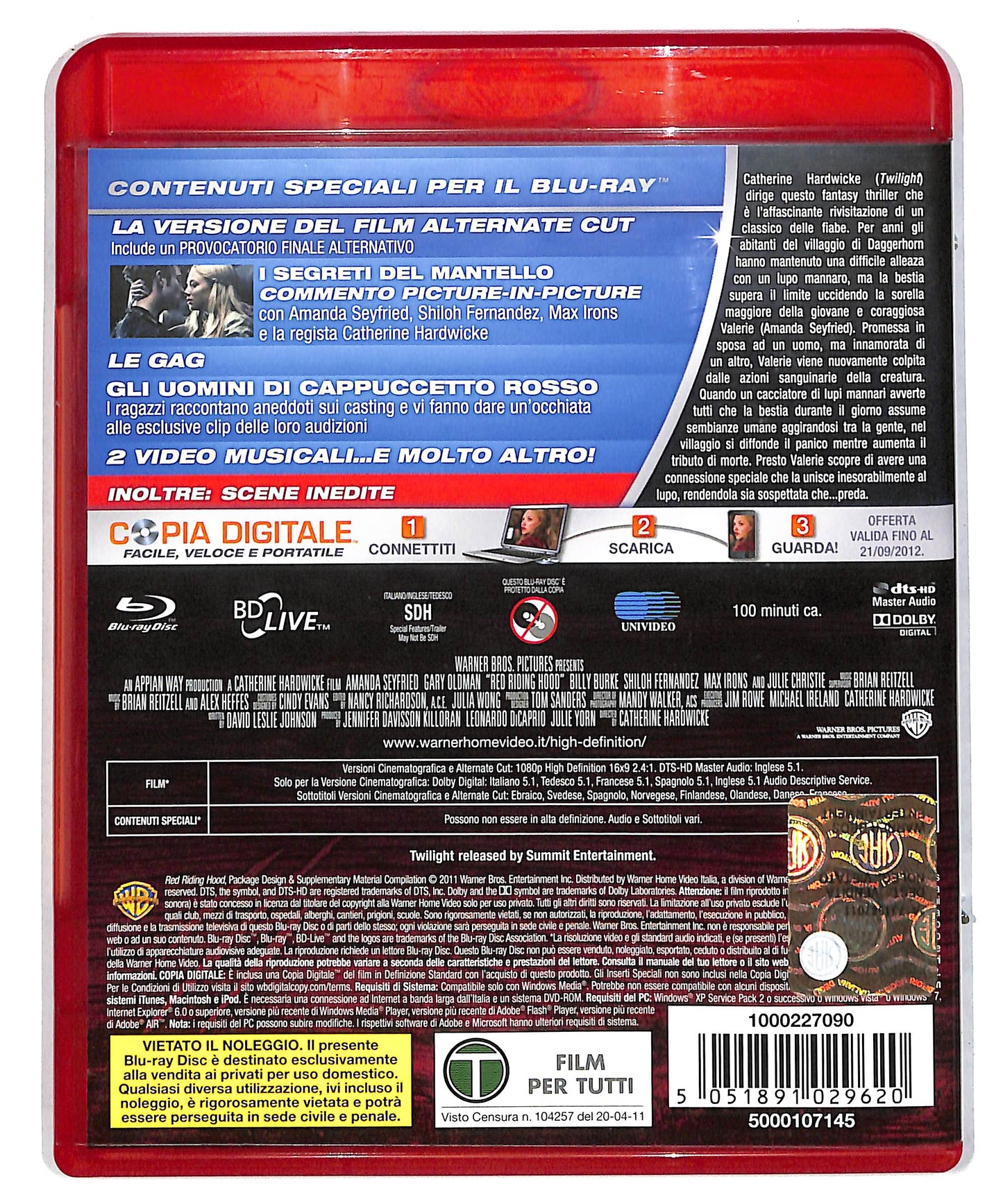 EBOND Cappuccetto rosso sangue - alternate cut BLURAY DB604302