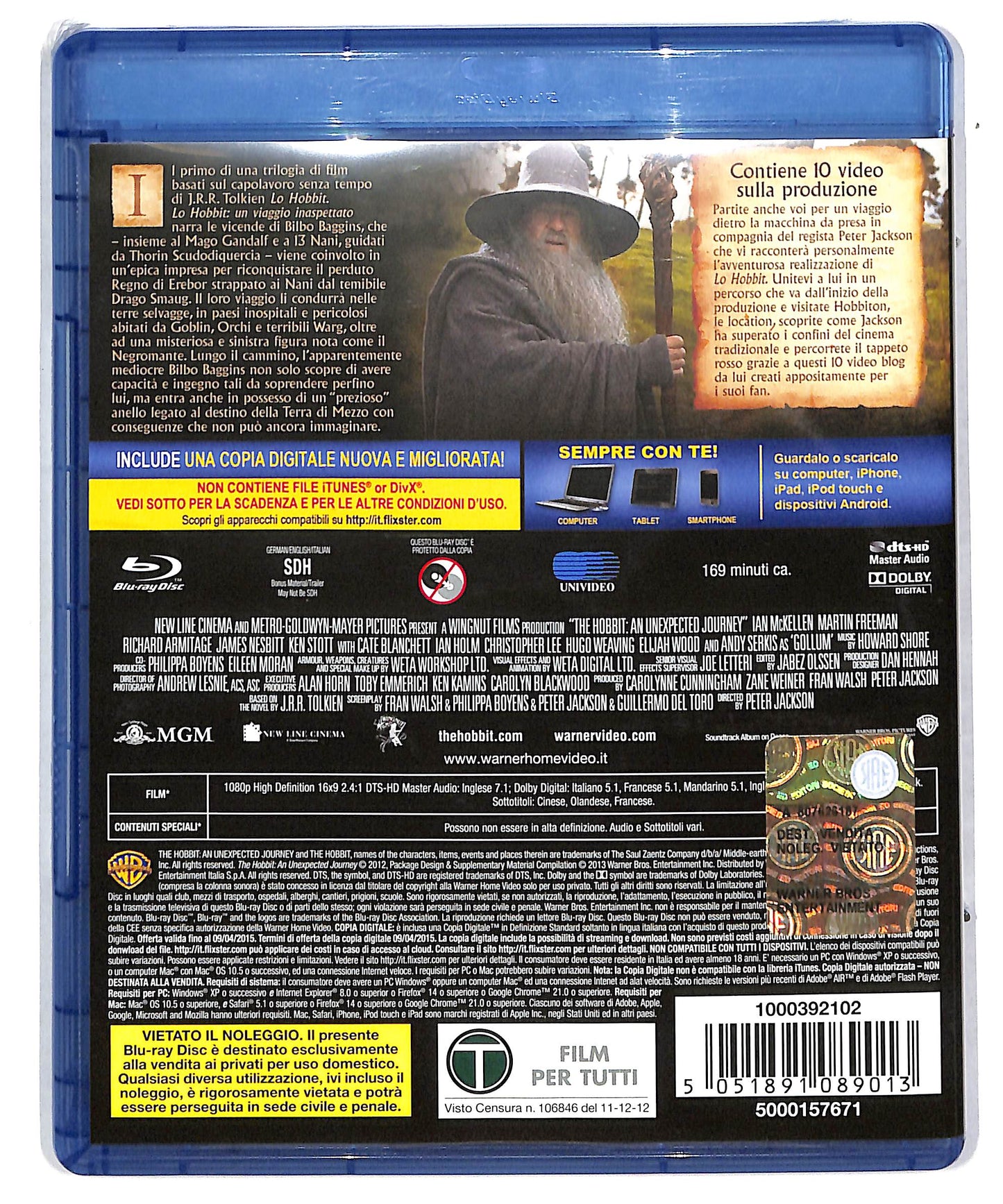 EBOND Lo Hobbit - Un Viaggio Inaspettato EDIZIONE SPECIALE BLURAY DB604626