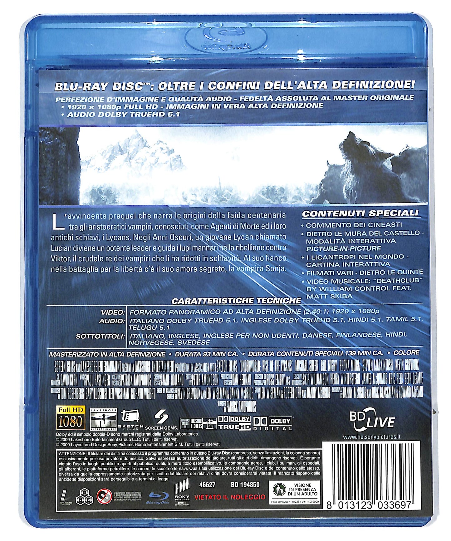EBOND Underworld - La ribellione dei Lycans BLURAY DB604668