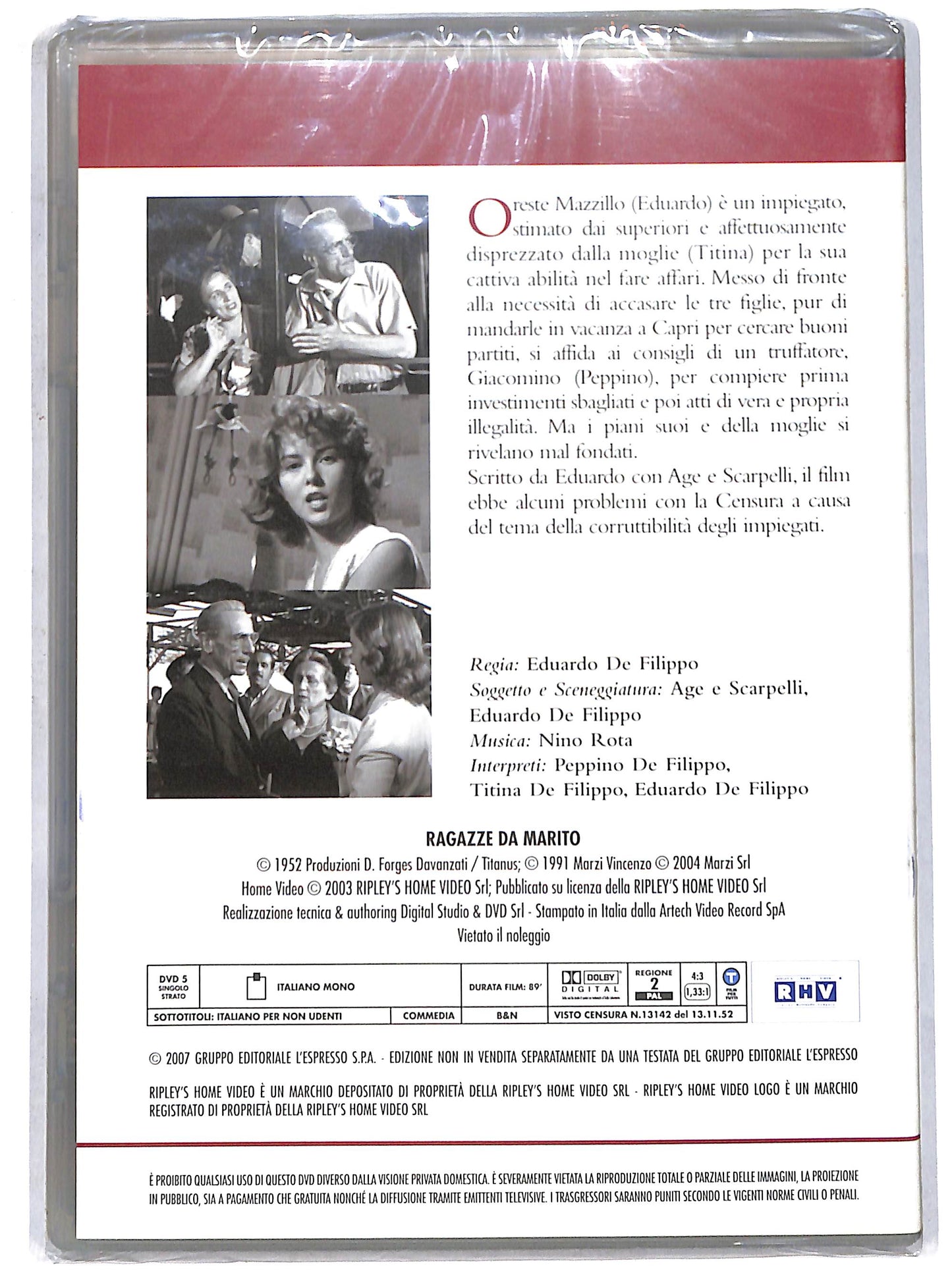 EBOND Il Cinema di Eduardo - Ragazze da marito EDITORIALE DVD DB606608