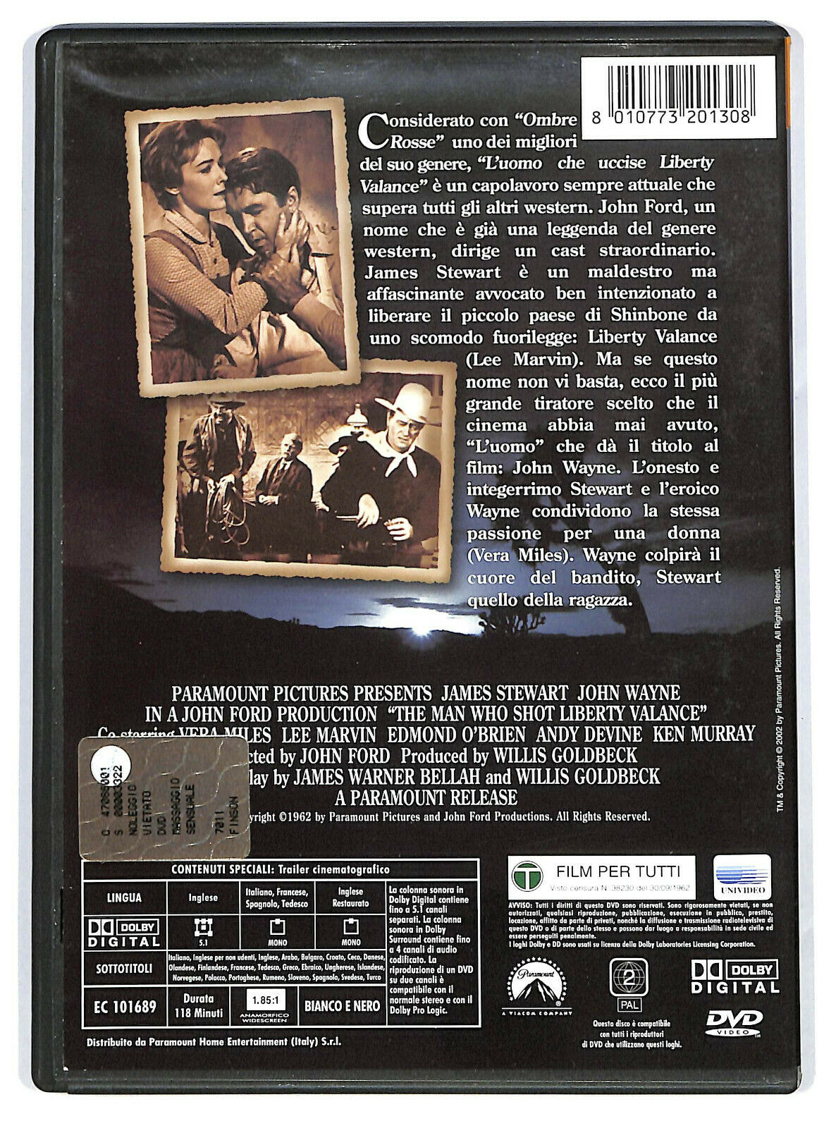 EBOND L'uomo Che Uccise Liberty Valance DVD DB606622