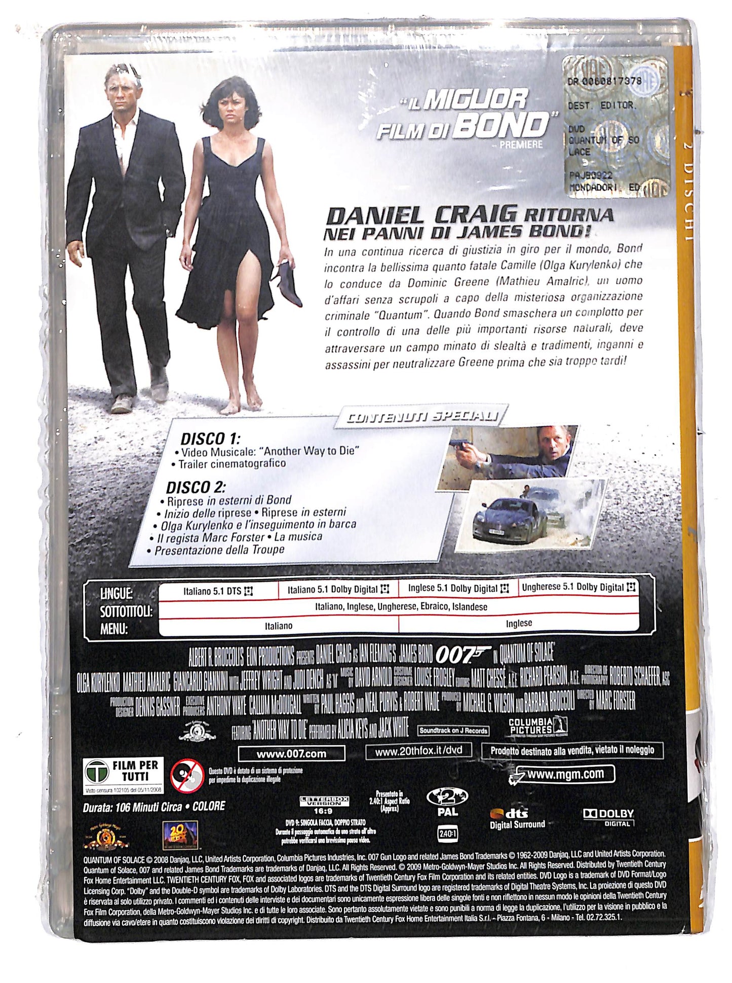EBOND Quantum of Solace EDITORIALE DVD DB606656