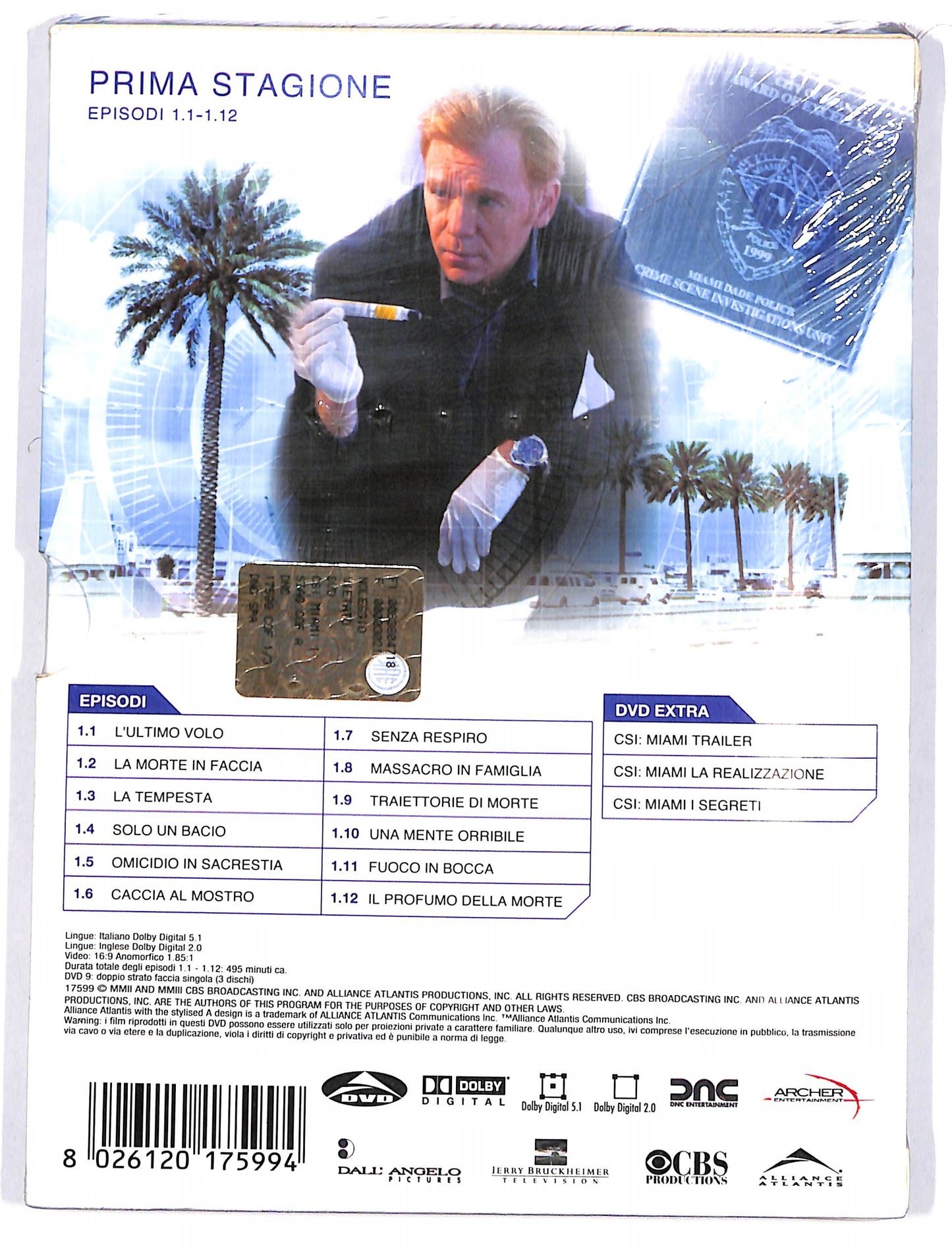 EBOND CSI: Miami Stagione 1 episodi 1.1-1.12 DVD DB607645