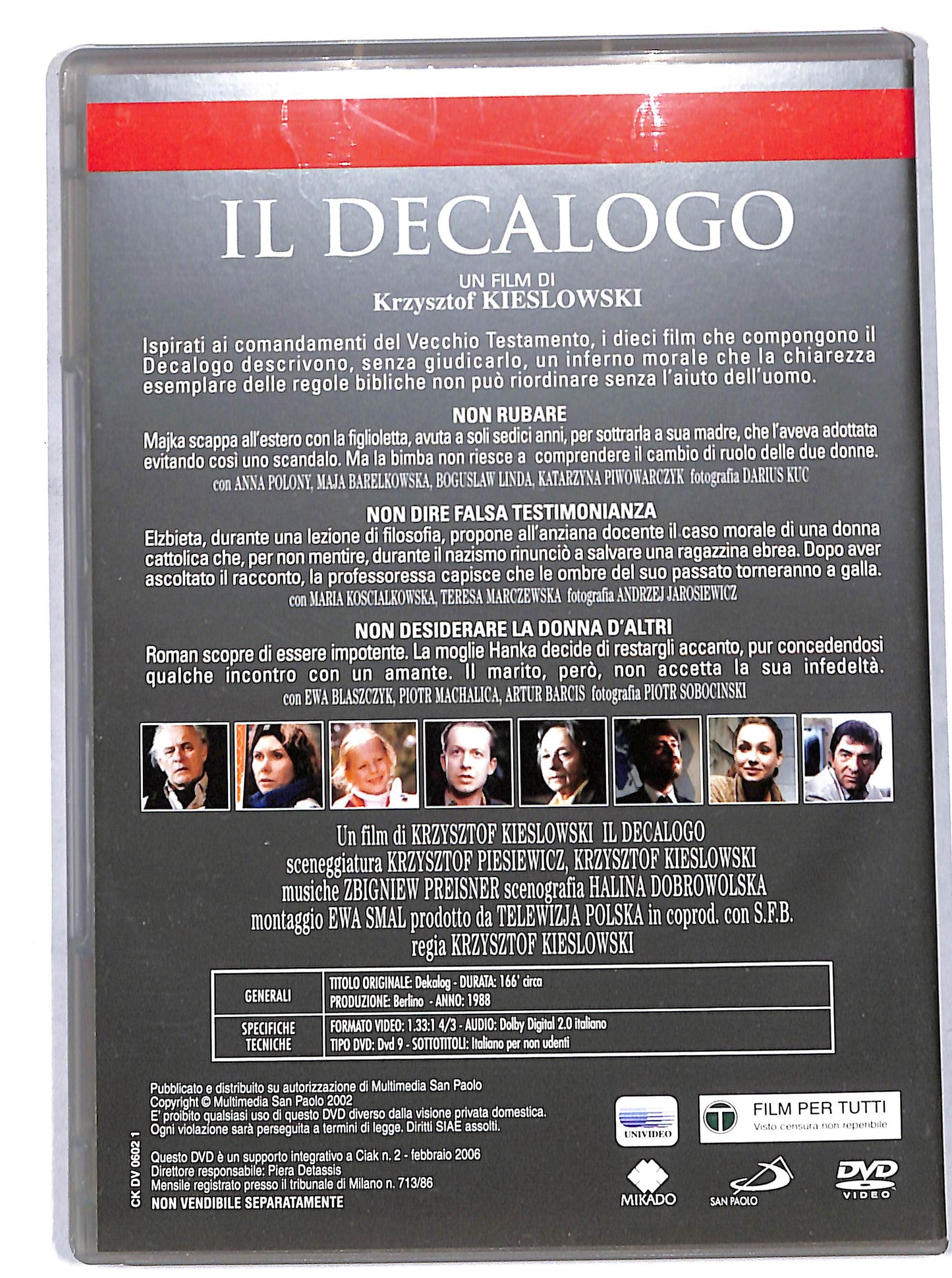 EBOND il decalogo disco 2 EDITORIALE DVD DB608429