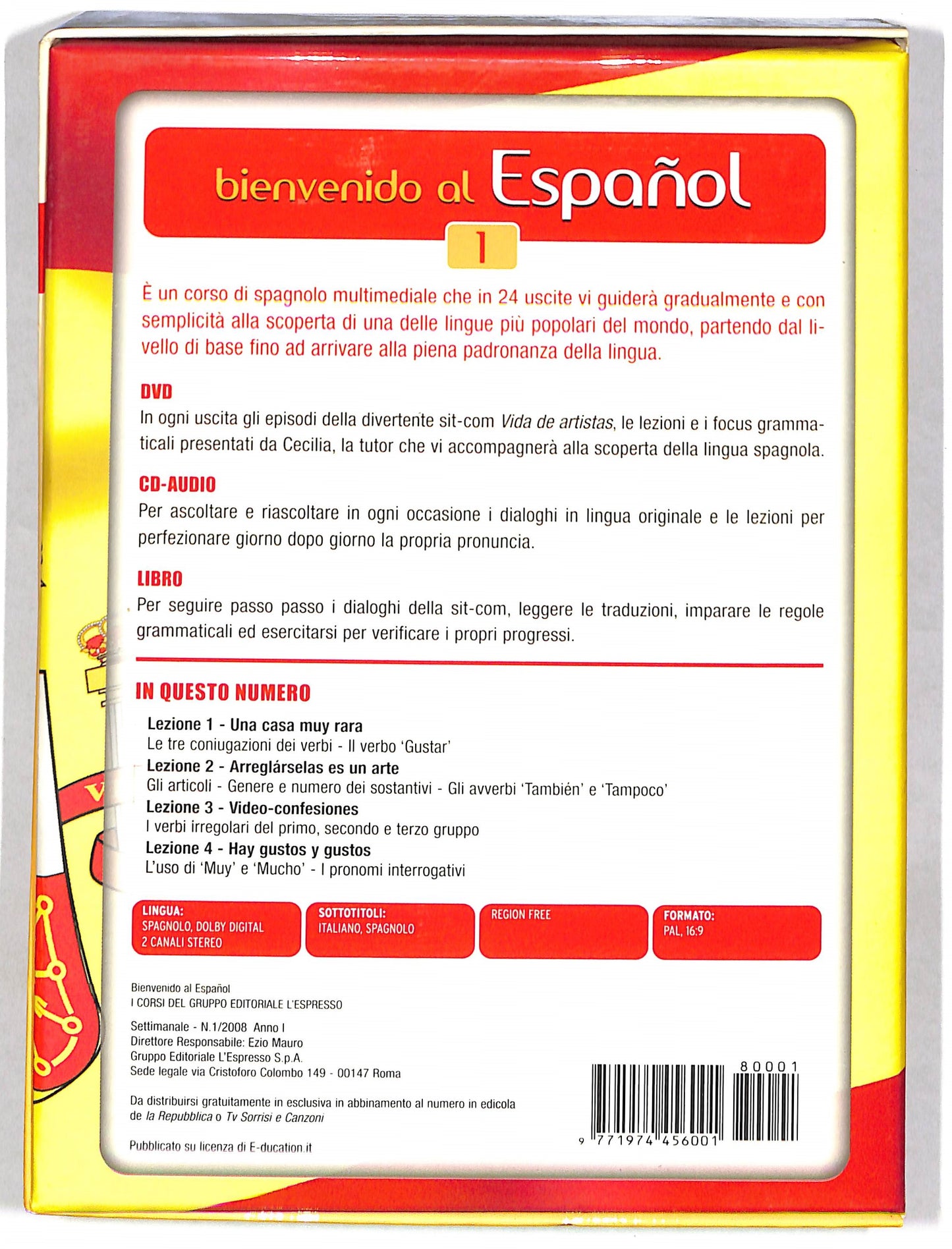 EBOND Bienvenido al espanol vol 1 EDITORIALE DVD DB608650