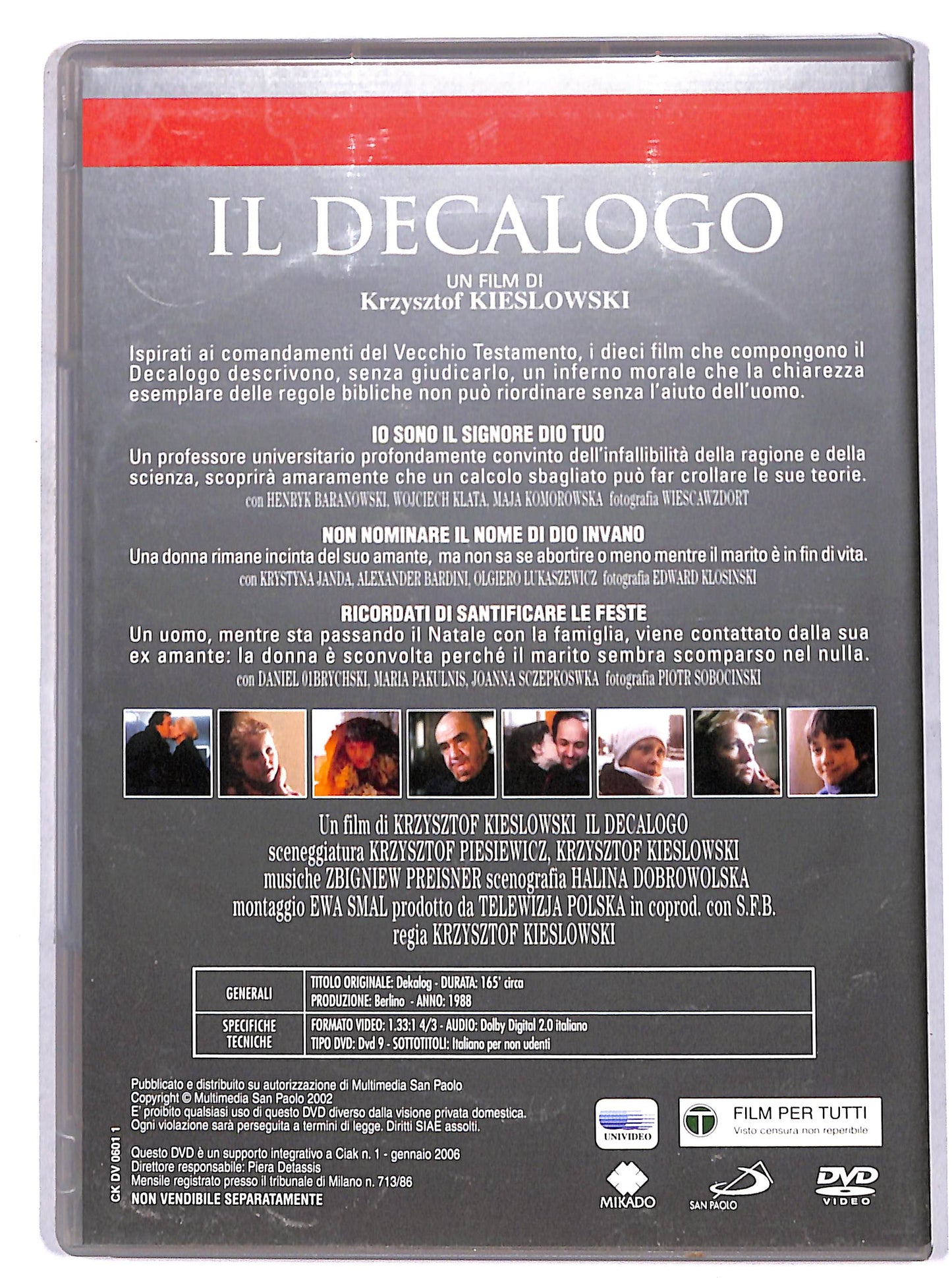 EBOND il decalogo disco 1 EDITORIALE DVD DB608804