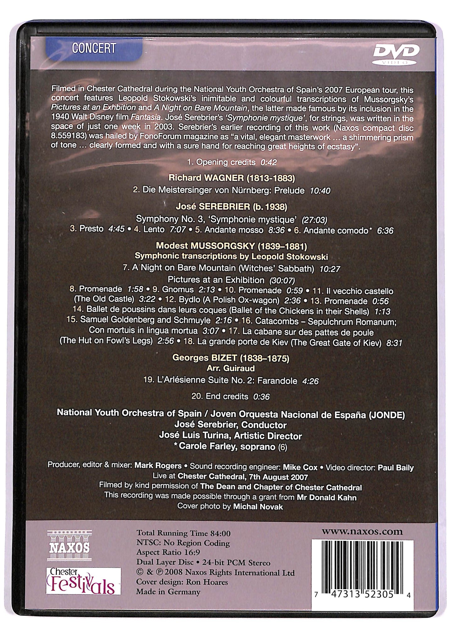 EBOND Mussorgsky Serebrier Live at Chester Cathedral EDITORIALE DVD DB609151