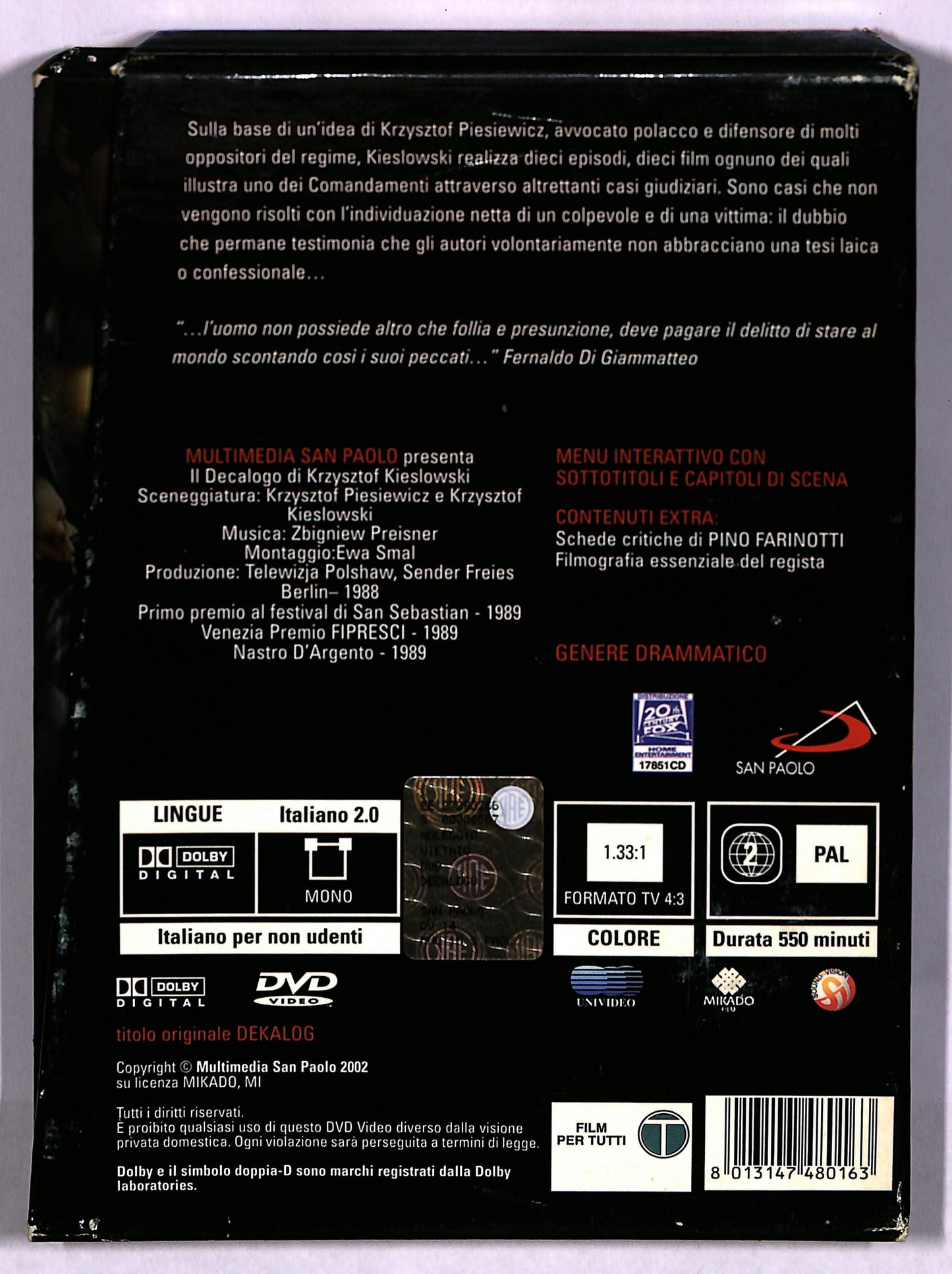 EBOND Il Decalogo 1 - 10 4 DVD EDITORIALE DVD DB609160