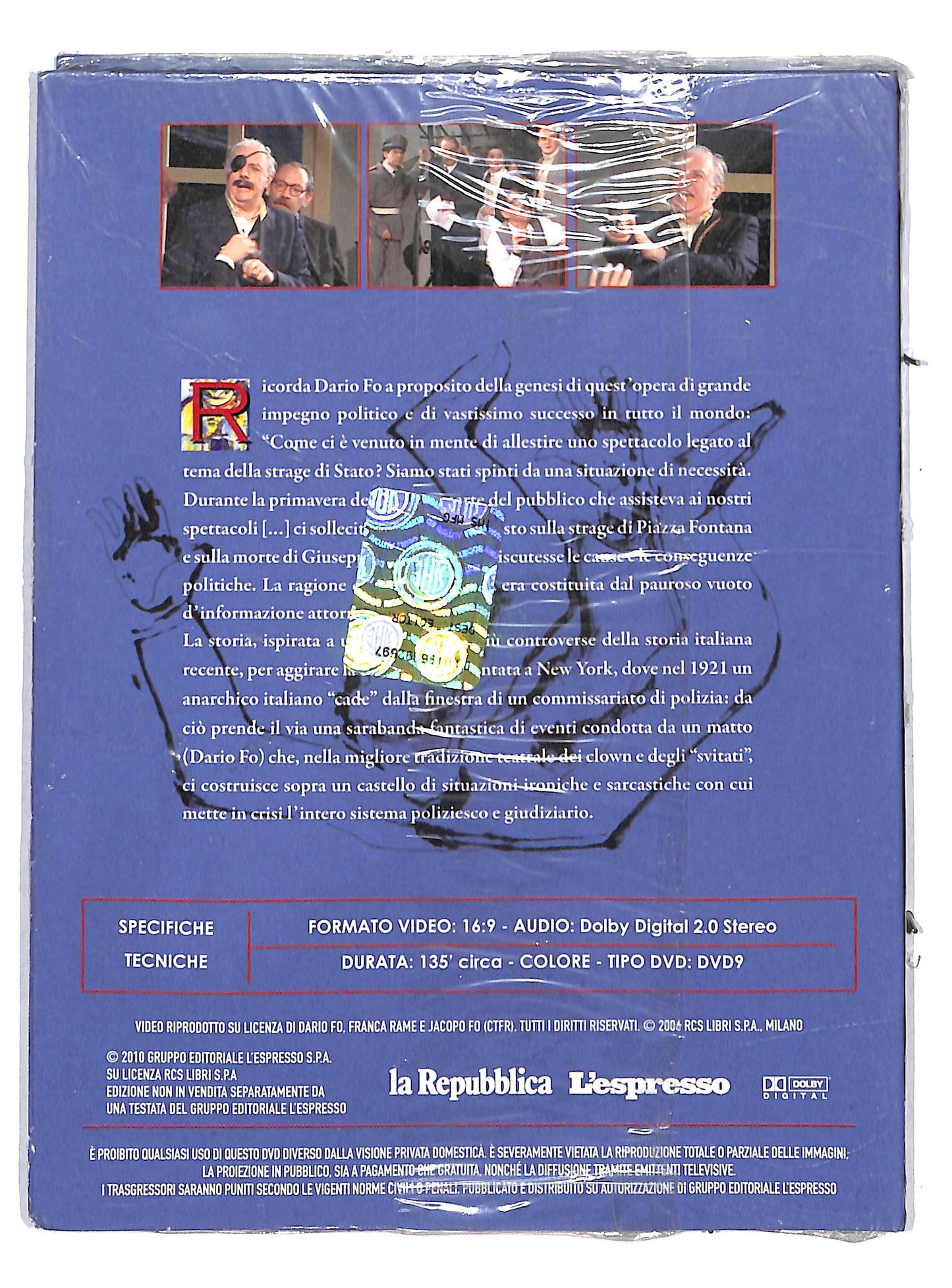 EBOND Dario Fo Morte accidentale di un anarchico vol.4 DIGIPACK DVD DB609312
