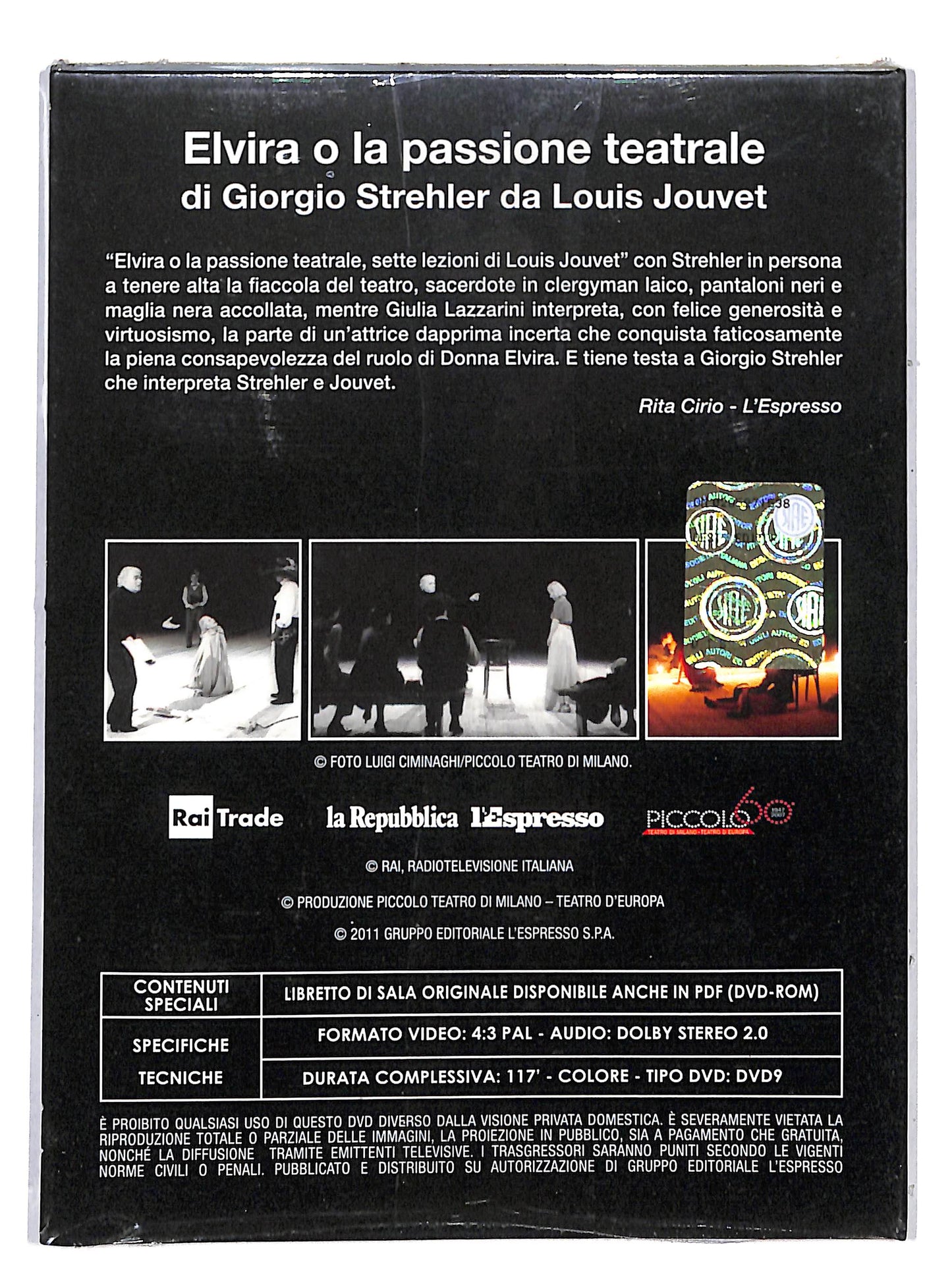 EBOND Giorgio Strehler Elvira o La passione teatrale vol.8 DIGIPACK DVD DB609313