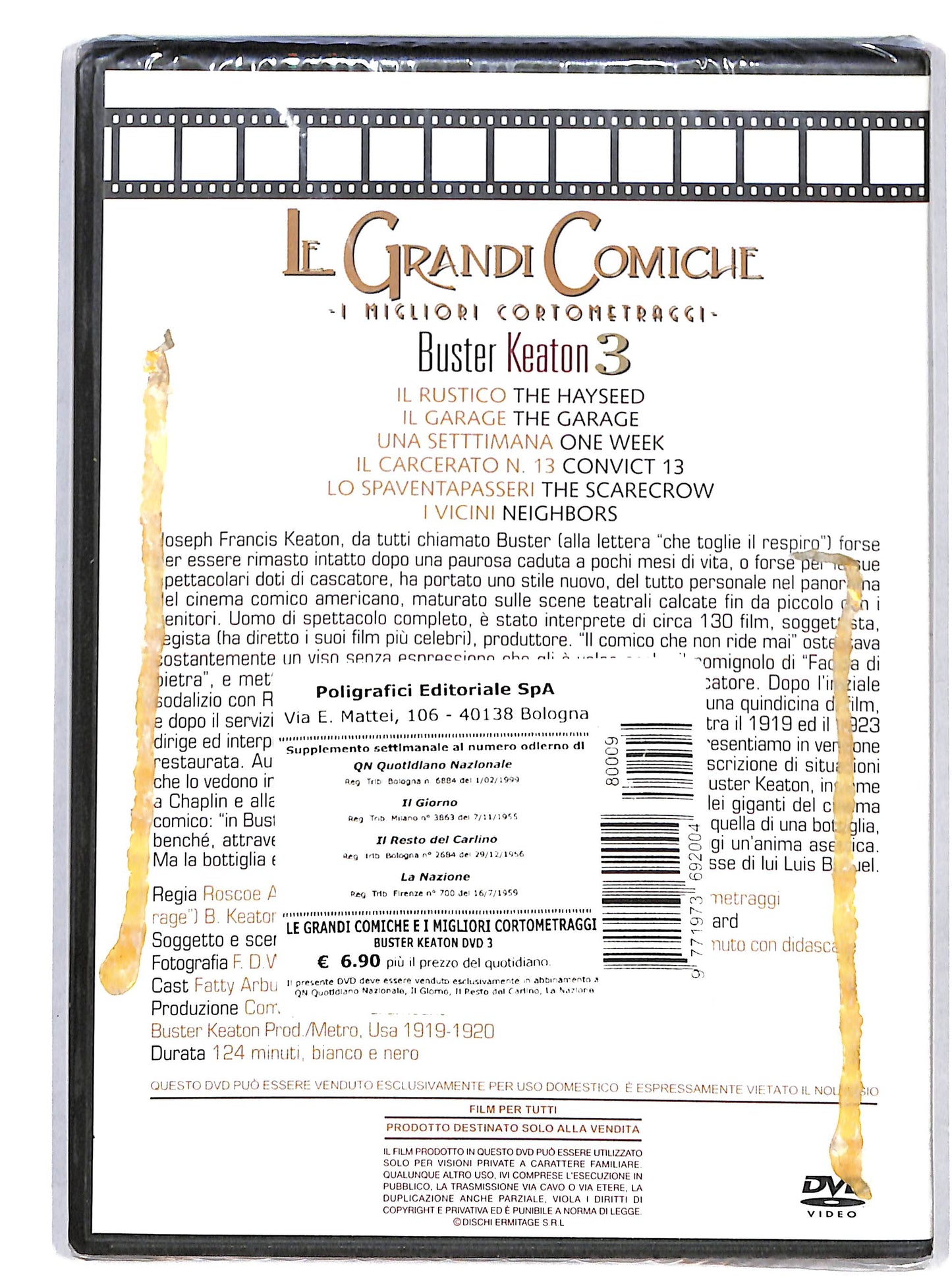 EBOND Buster Keaton 3 Le grandi comiche EDITORIALE DVD DB609322