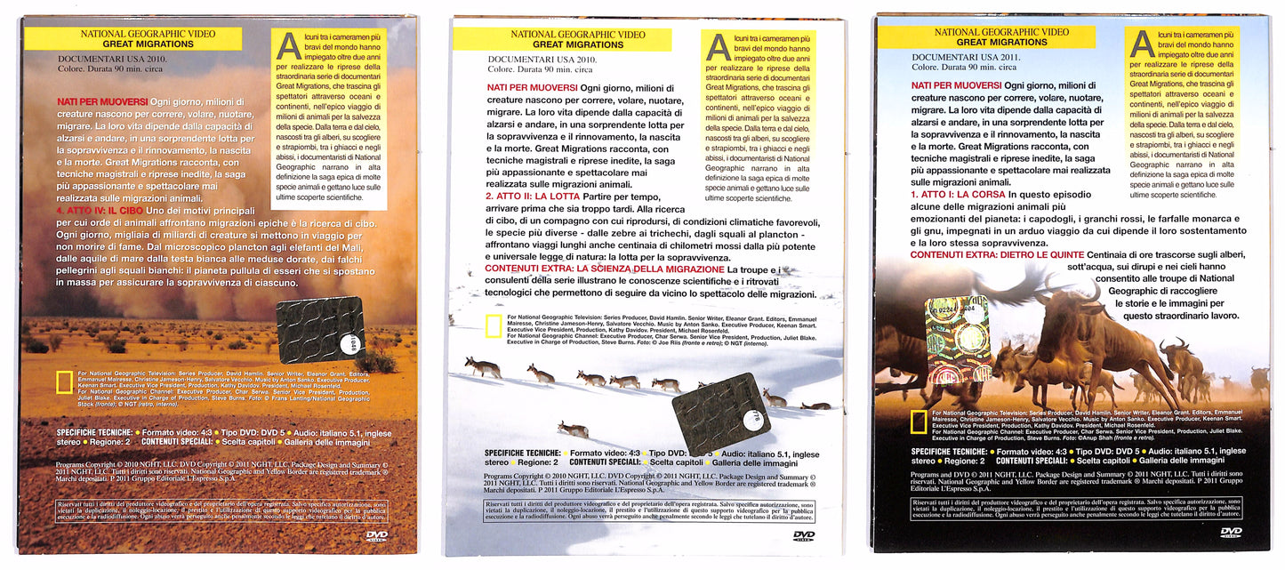 EBOND Great Migrations vive solo chi si muove 3 dischi DVD DB609333