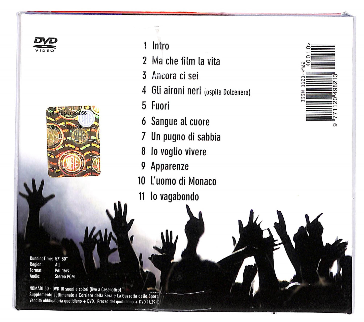 EBOND Nomadi 50 vol.10 Suoni e colori Live a Cesenatico DVD DB609338