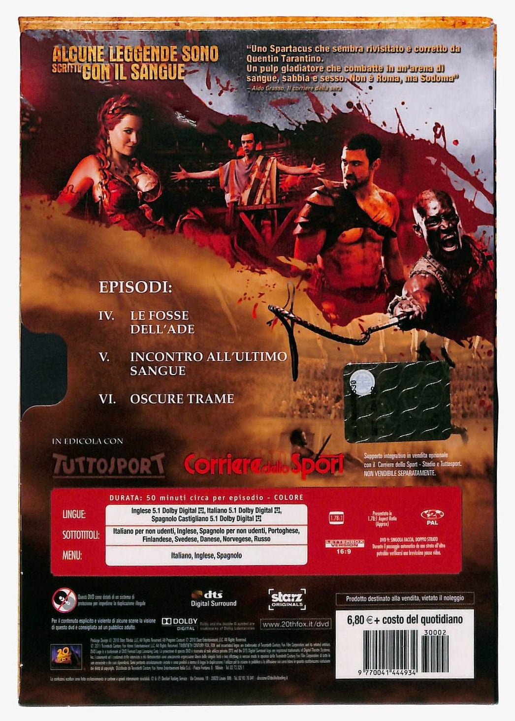 EBOND Spartacus Sangue e Sabbia Disco 2 Stag.1 EDITORIALE DVD DB609390