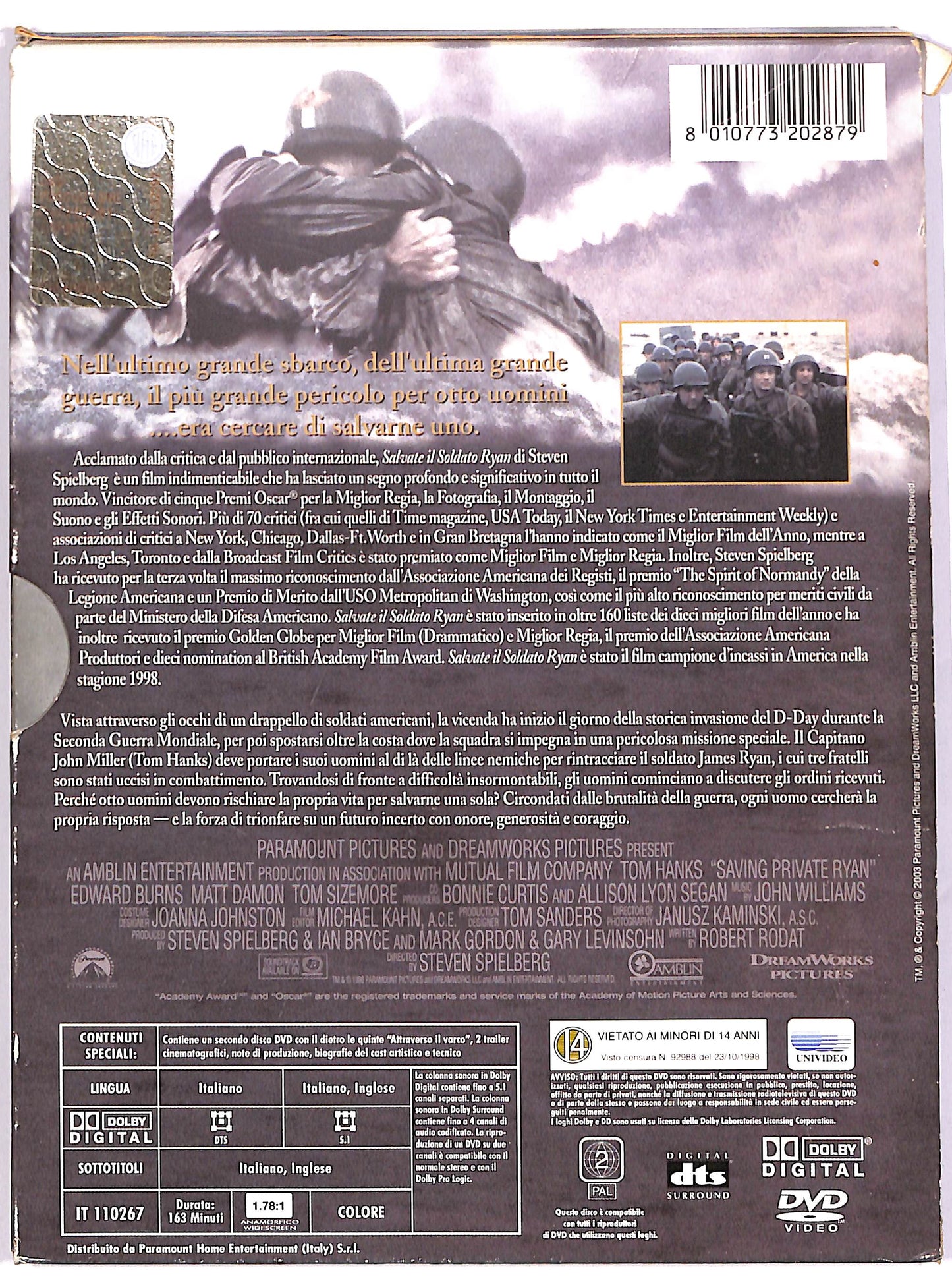 EBOND Salvate il soldato Ryan DIGIPACK DVD DB610304