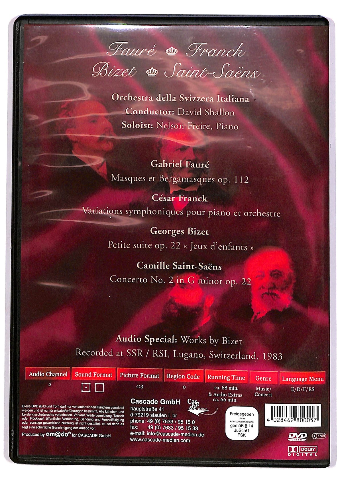 EBOND Shallon Faure franck bizet saint saens DVD DB611049