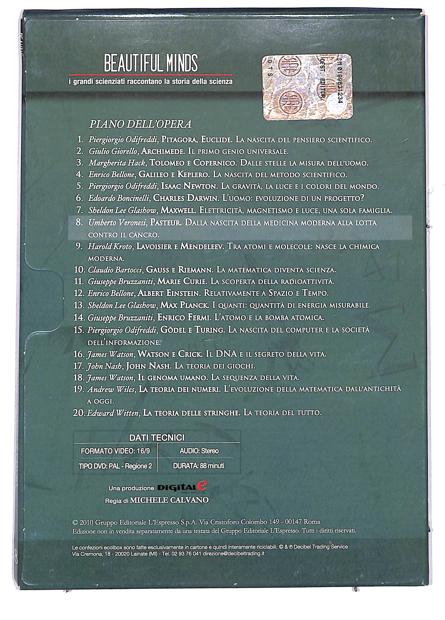 EBOND Beautiful Minds Veronesi Pasteur EDITORIALE DVD DB611057