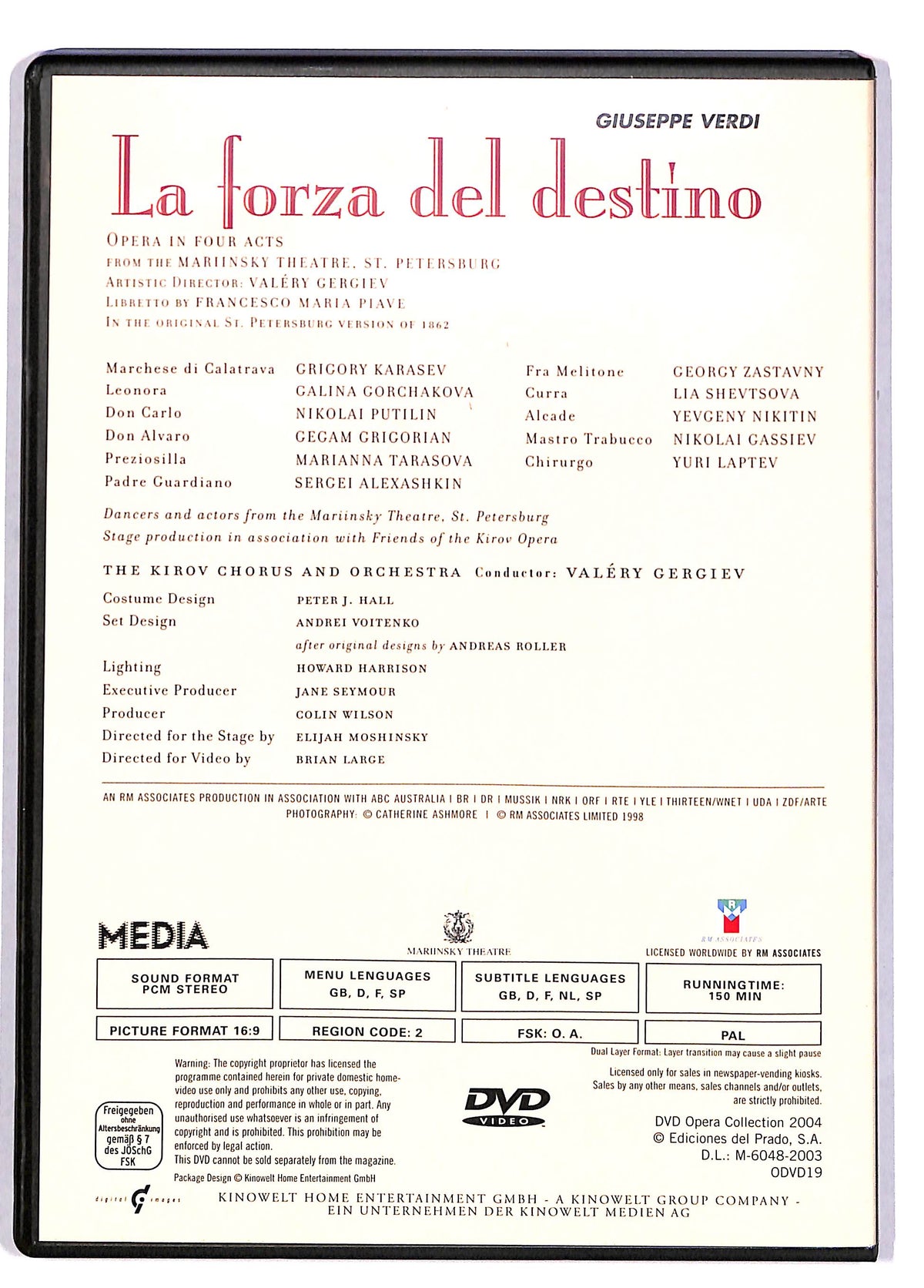 EBOND La Forza del destino Giuseppe Verdi Opera Collection DVD DB611251