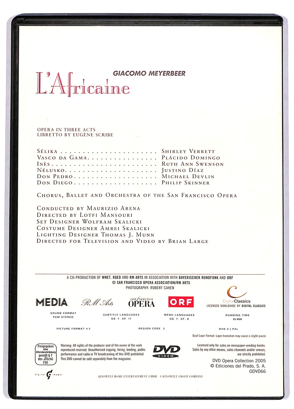 EBOND L'africaine 1 opera collection DVD DB611253