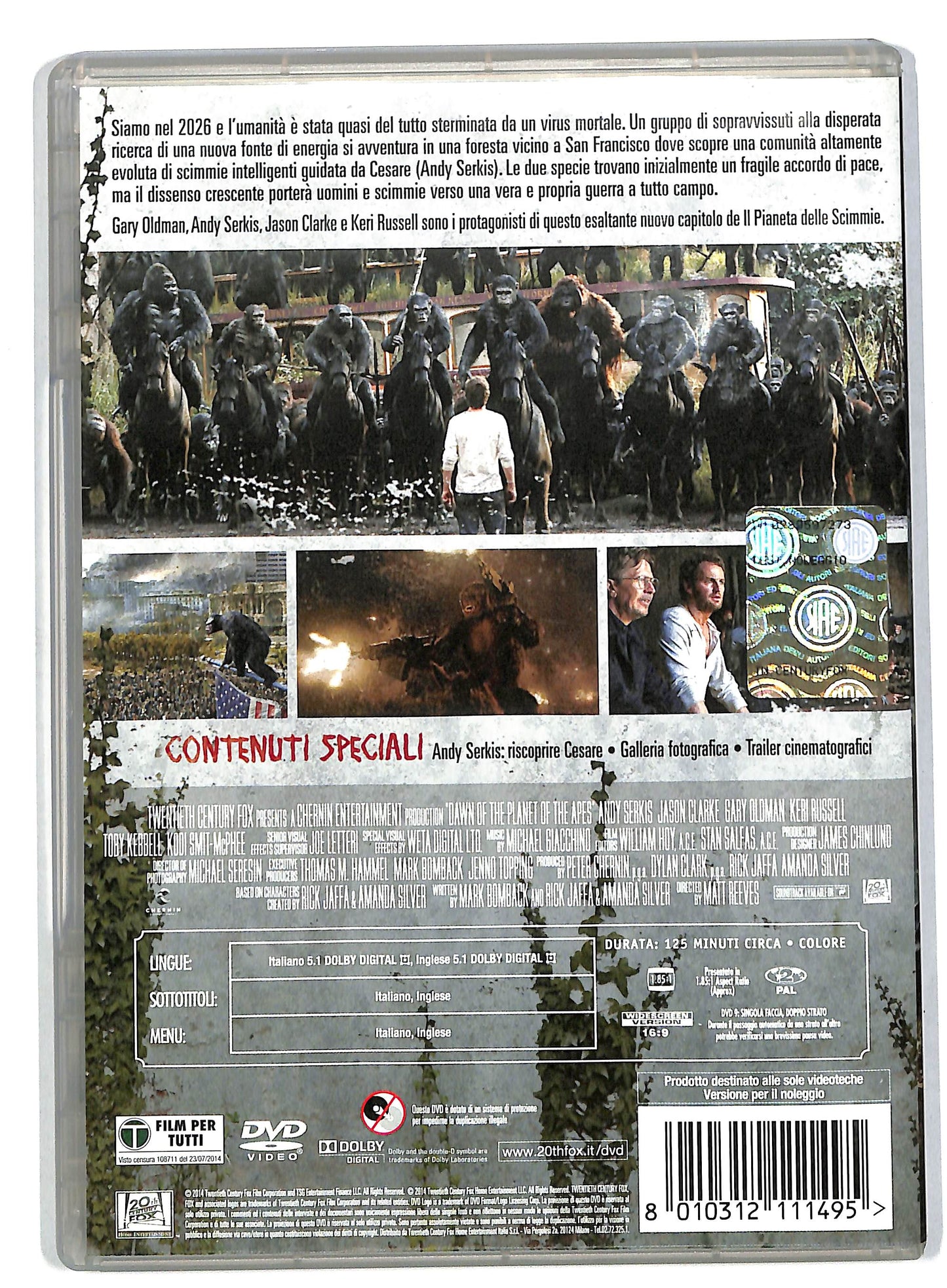 EBOND Apes Revolution - Il pianeta delle scimmie NOLEGGIO DVD DB611404