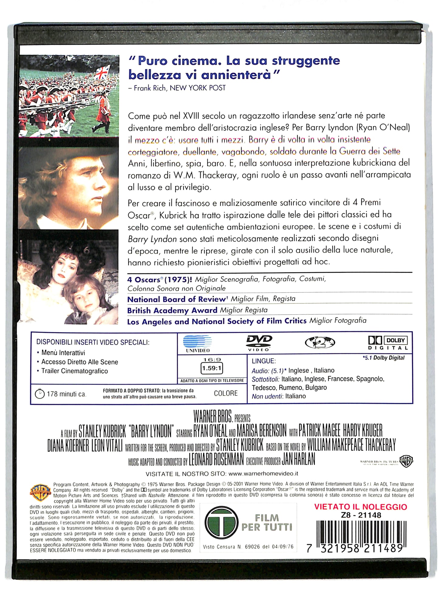 EBOND Barry lyndon SNAPPER DVD DB612108