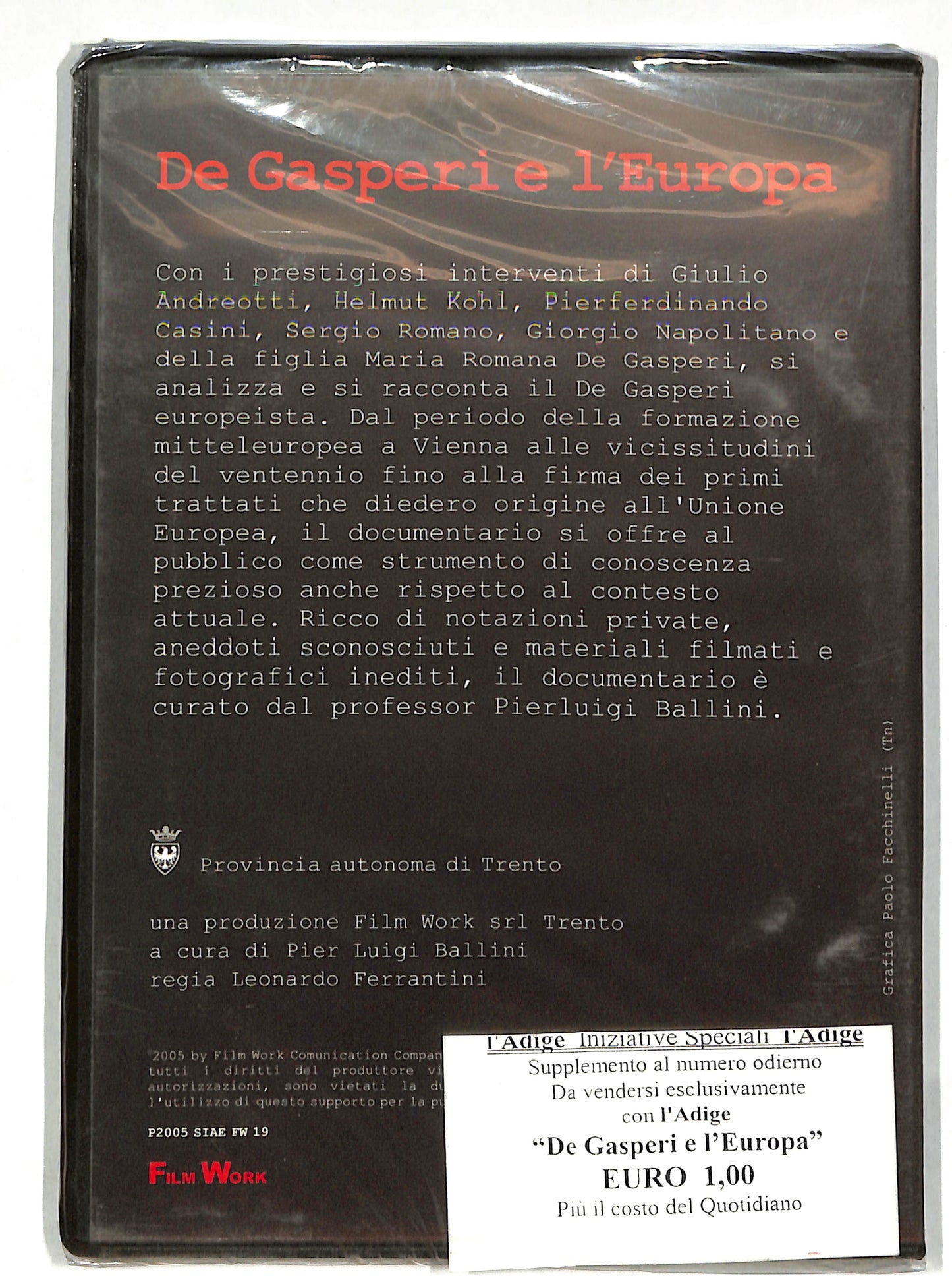 EBOND De Gasperi e l'Europa EDITORIALE DVD DB612461