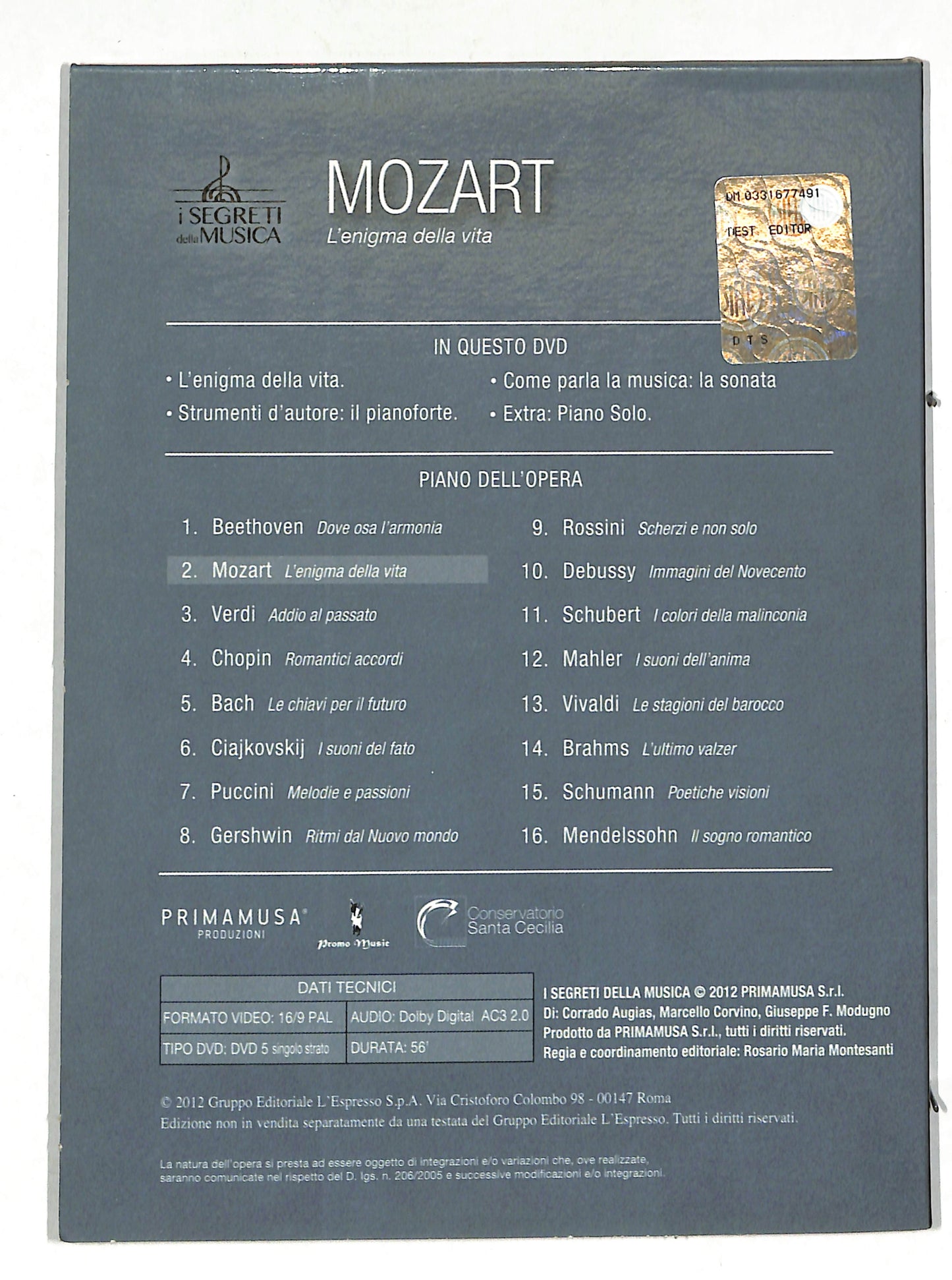 EBOND Mozart - l'enigma della vita vol 2 EDITORIALE DVD DB612812