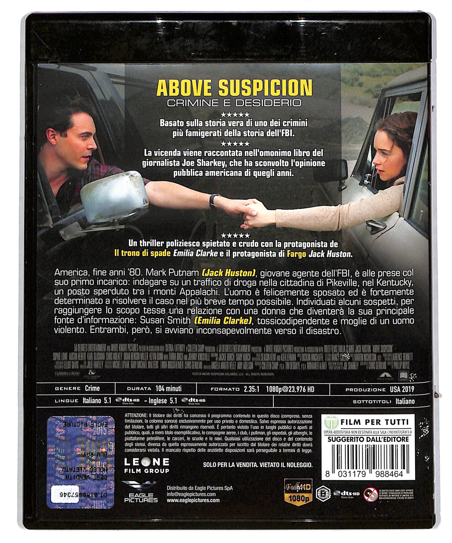 EBOND Above Suspicion - Crimine E Desiderio BLURAY DB613182