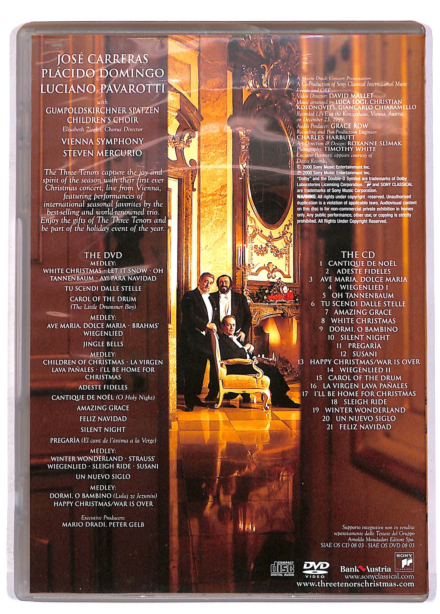 EBOND The Three Tenors Christmas +Editoriale DVD DB613336