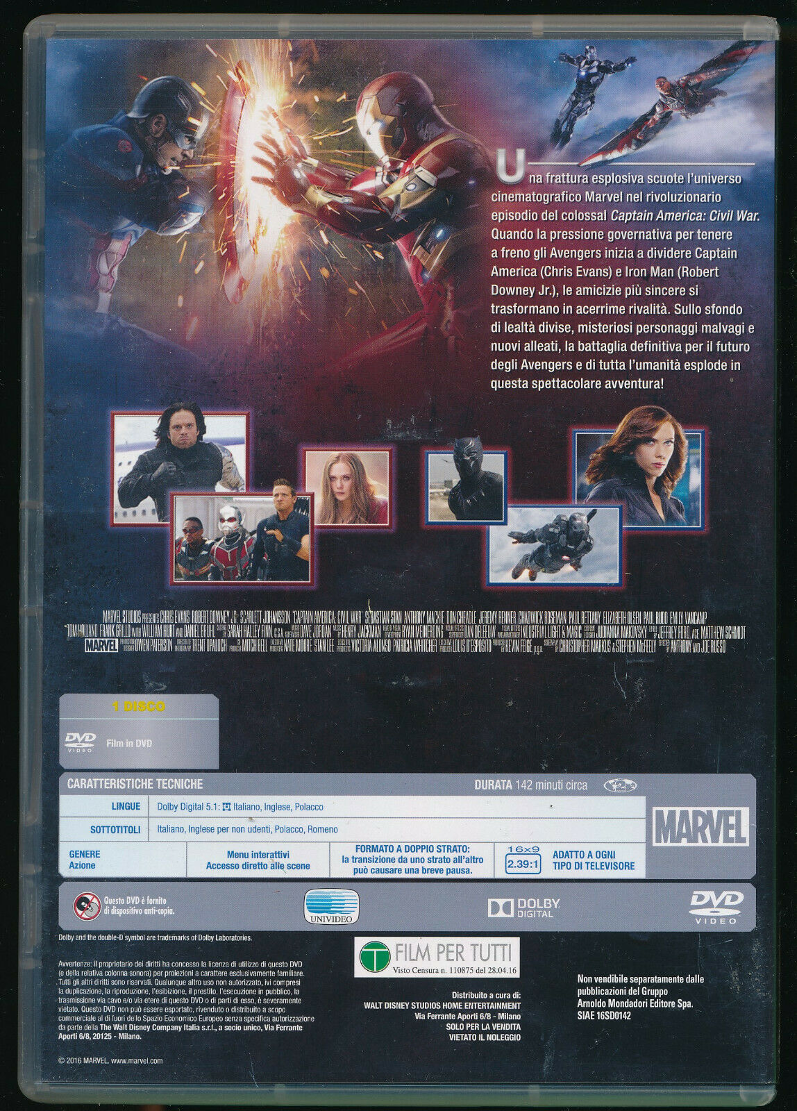 EBOND Captain America Civil War DVD DB613634