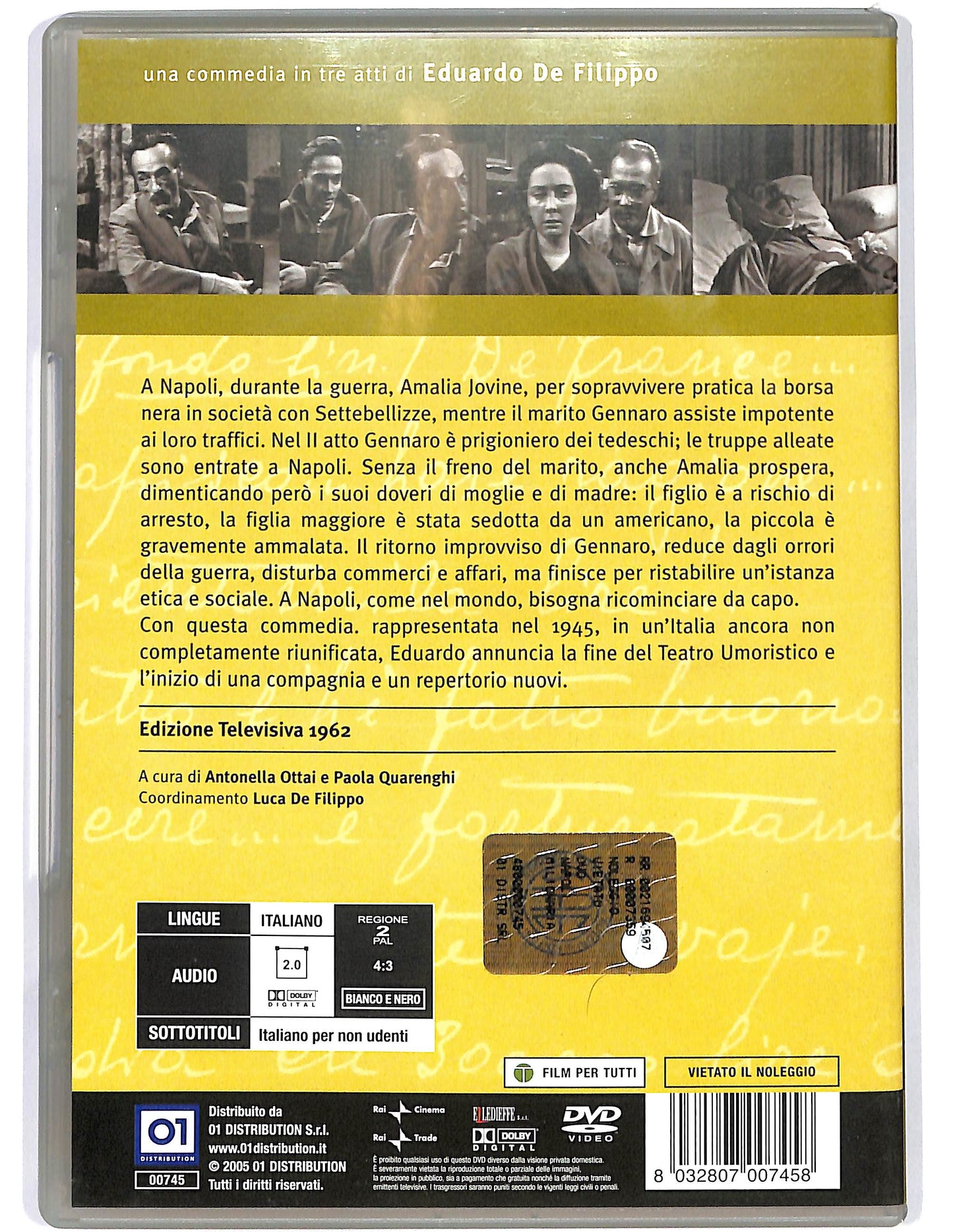EBOND Napoli milionaria EDITORIALE NOLEGGIO DVD DB613667