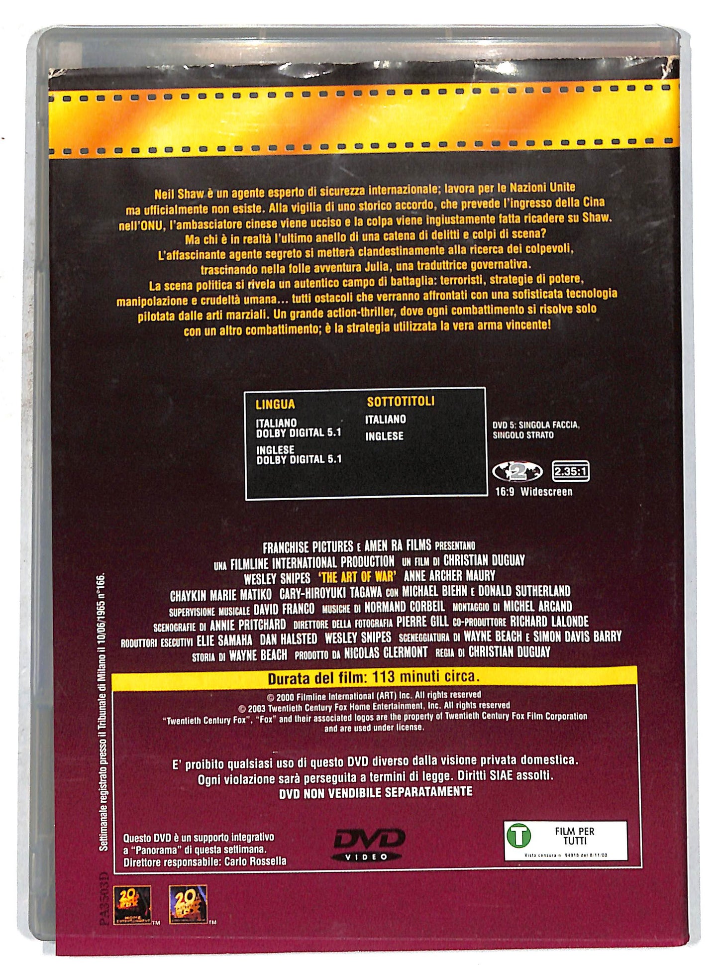 EBOND l'arte della guerra EDITORIALE DVD DB614348