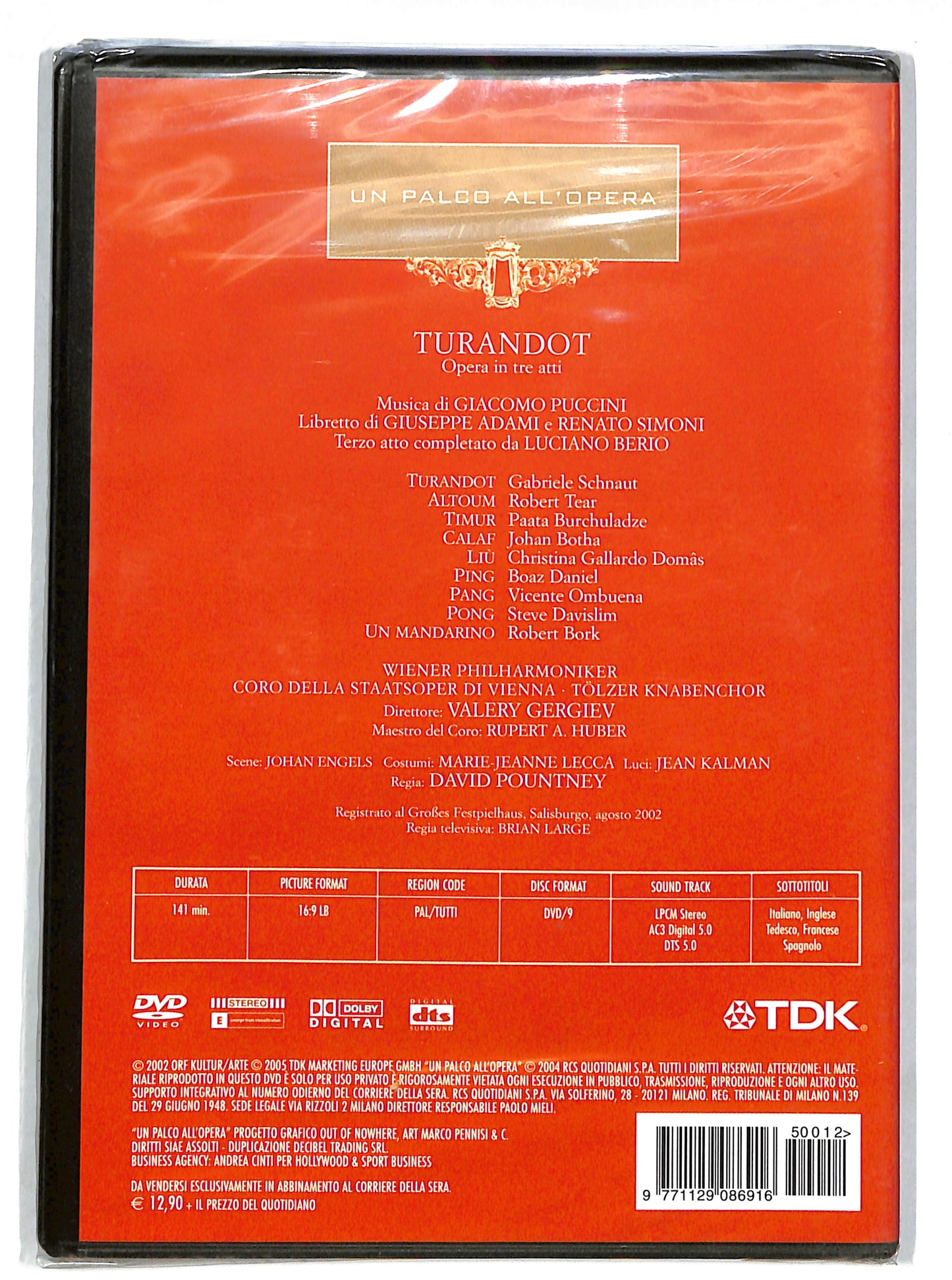 EBOND Un palco all'opera n12 - Giacomo Puccini Turandot EDITORIALE DVD DB614422