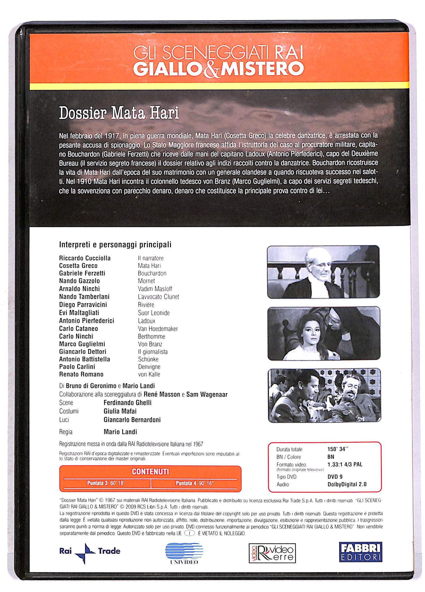 EBOND Gli sceneggiati - Dossier Mata Hari Puntate 3 - 4 EDITORIALE DVD DB615430