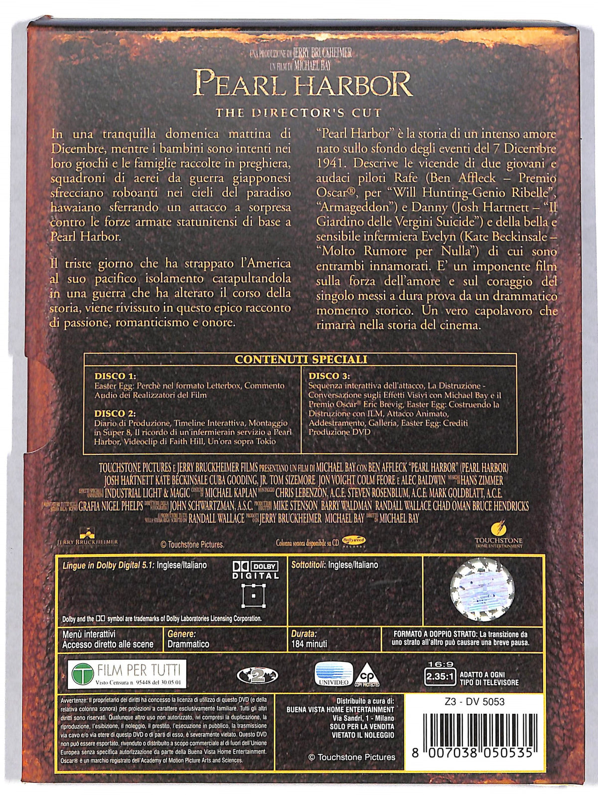 EBOND Pearl Harbor - The Director's Cut (3 DVD) DIGIPACK DVD DB616155