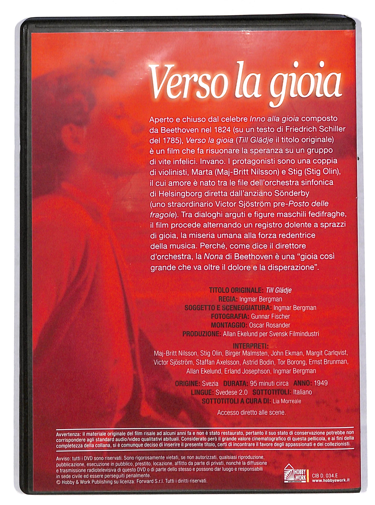 EBOND Verso la gioia EDITORIALE DVD DB616624