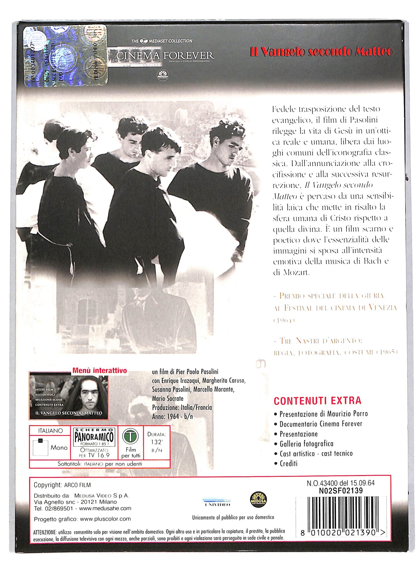EBOND Il Vangelo Secondo Matteo Versione Restaurata DIGIPACK DVD DB620664