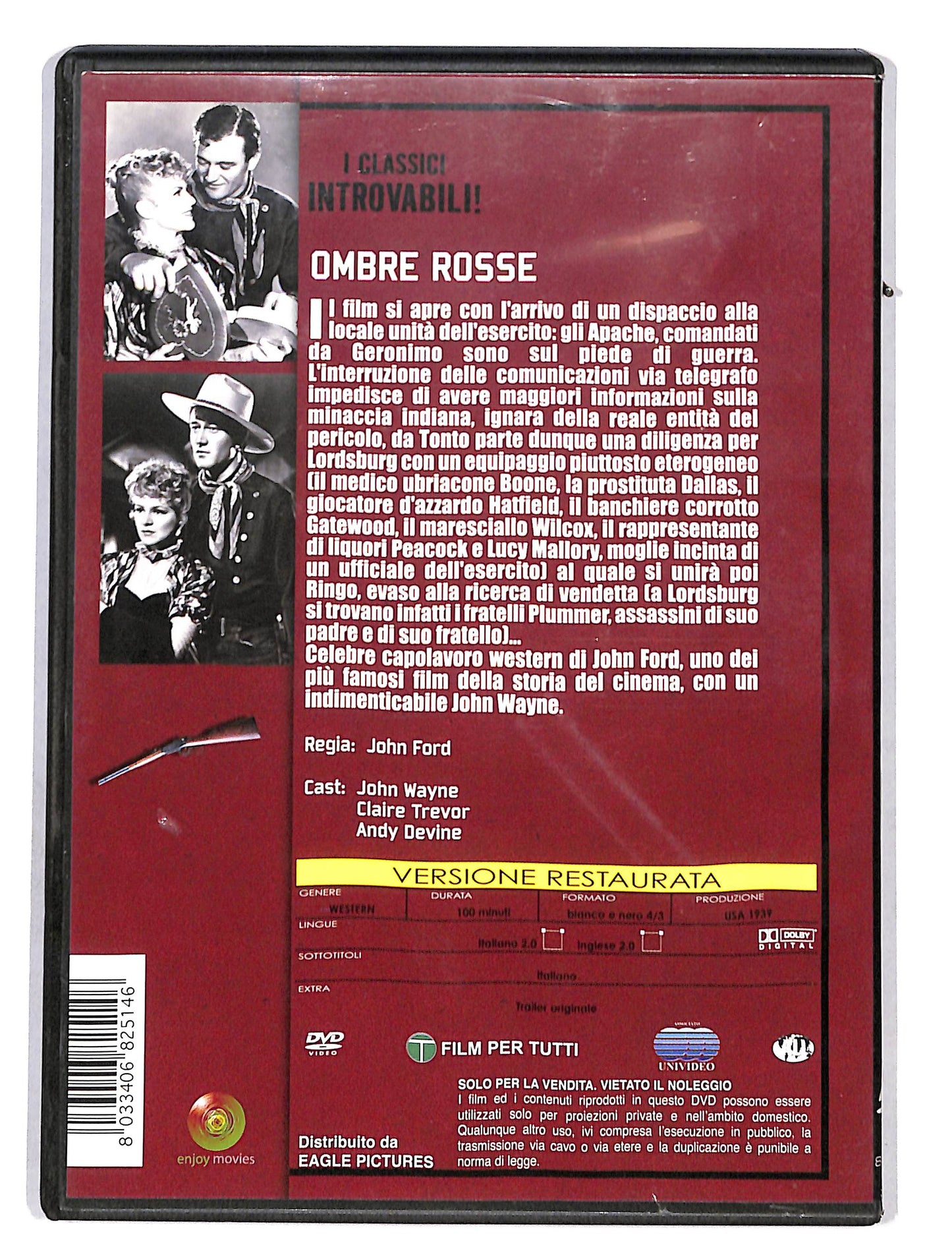 EBOND Ombre rosse - Versione restaurata DVD DB621117