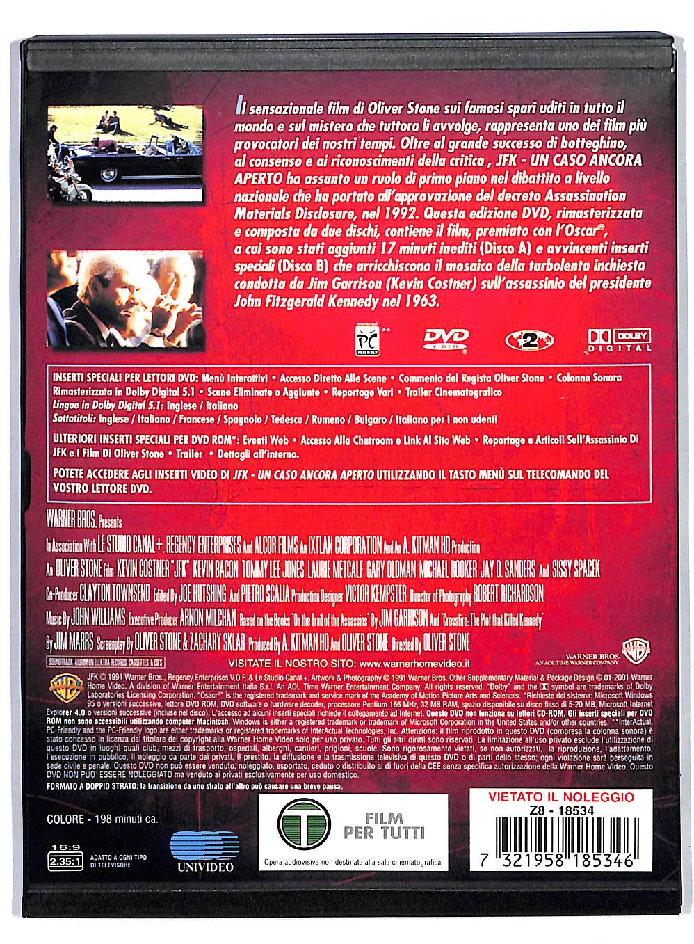 EBOND Jfk - Un Caso Ancora Aperto SNAPPER DVD DB621123