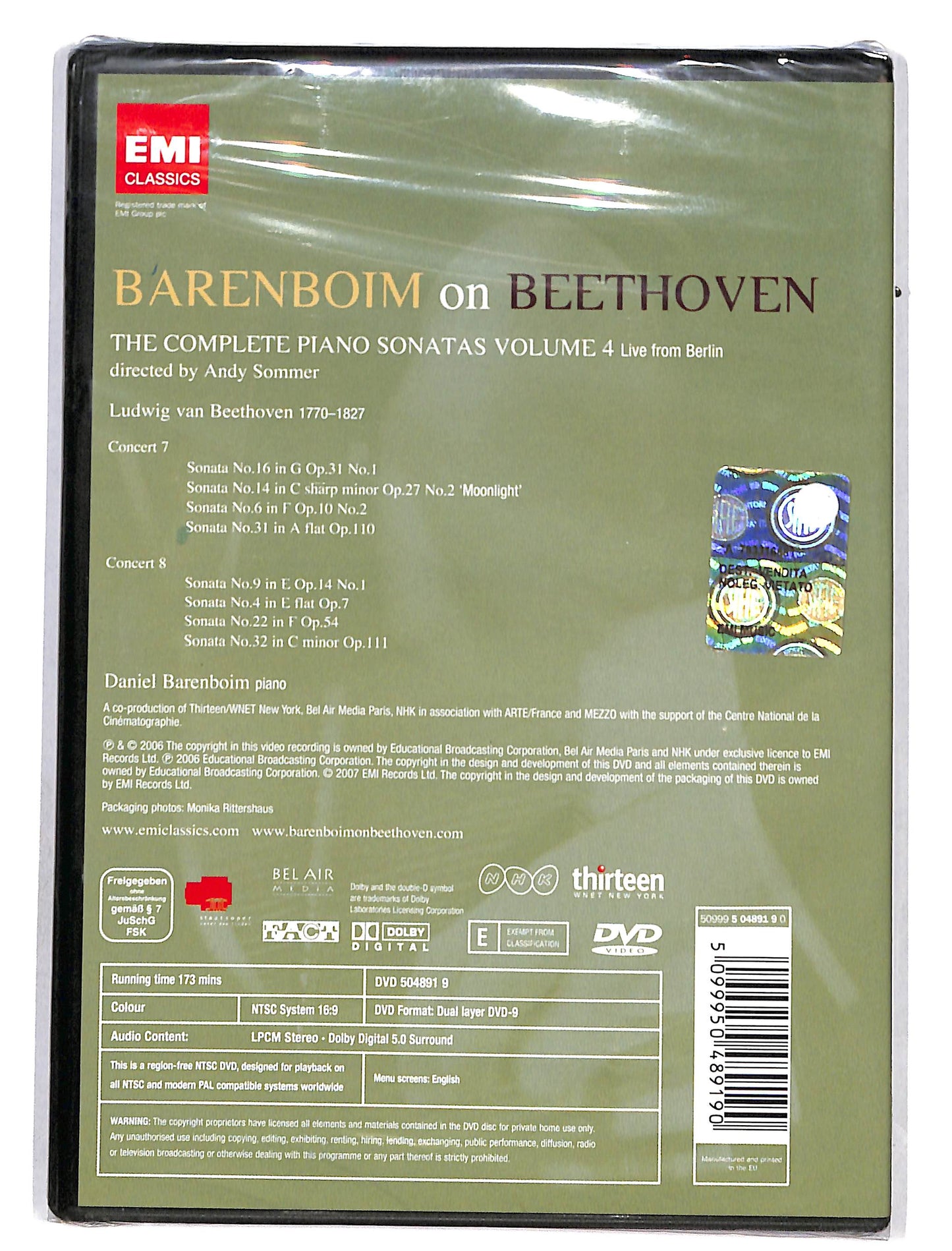 EBOND Barenboim on Beethoven vol.4 DVD DB621159