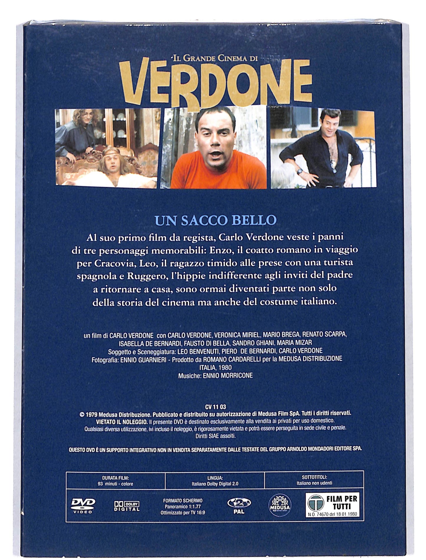 EBOND Il Grande Cinema di Verdone - Un Sacco bello EDITORIALE DVD DB622652
