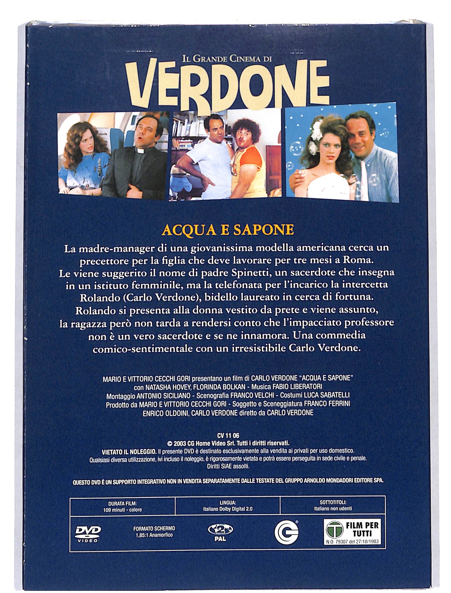 EBOND Il Grande Cinema di Verdone - acqua e sapone EDITORIALE DVD DB622653