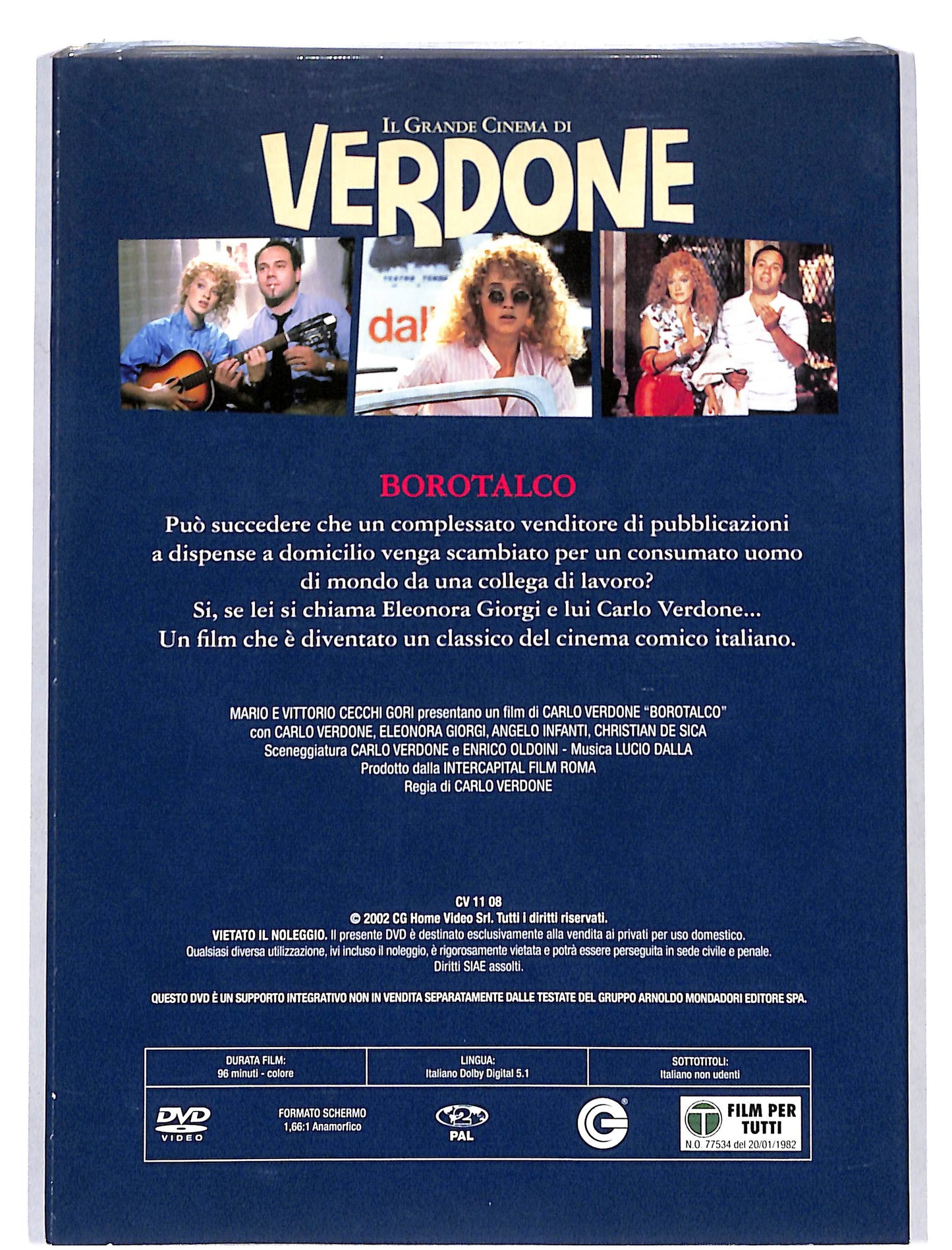 EBOND Il Grande Cinema Verdone - Borotalco EDITORIALE DVD DB622654