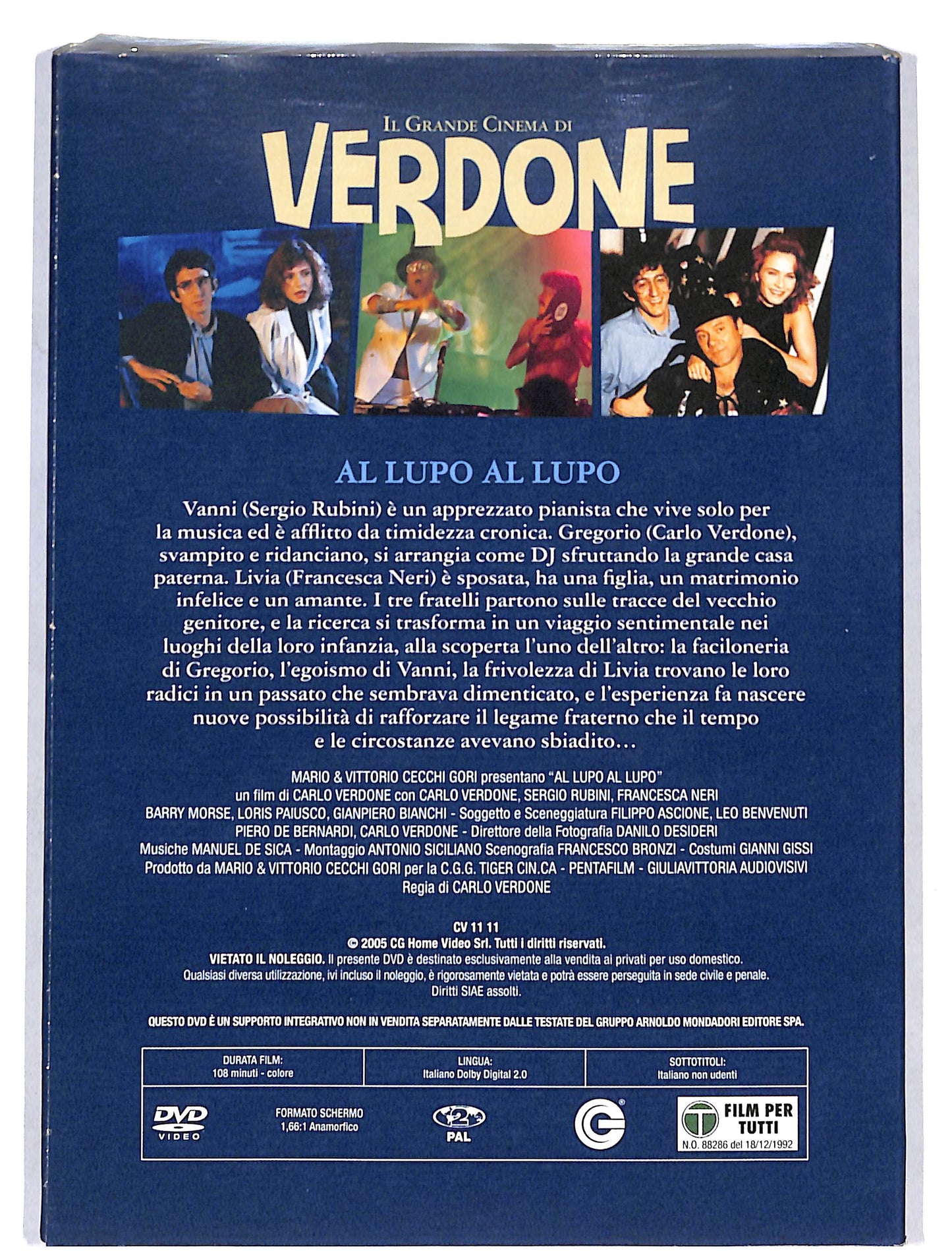 EBOND Il Grande Cinema di Verdone - al lupo al lupo DVD DB622662