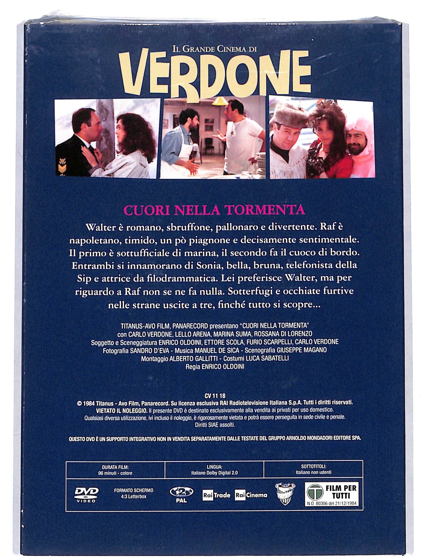 EBOND Il Grande Cinema di Verdone - Cuori nella tormenta DVD DB622663