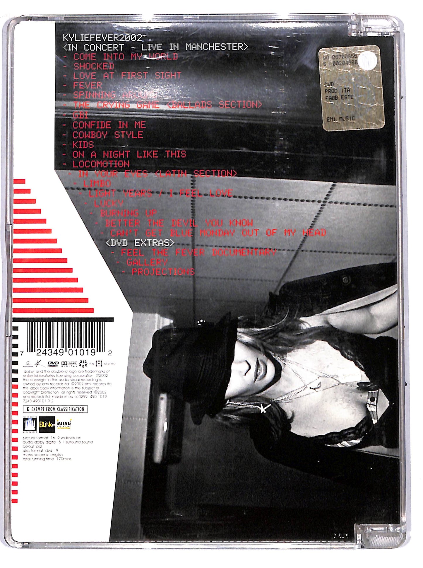 EBOND Kylie Fever 2002 Kylie Minogue - Manchester dvd 2009 DVD DB622917