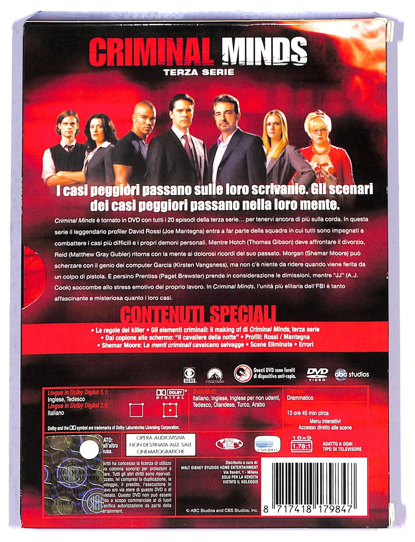 EBOND Criminal Minds Serie 3 Cinque Slipcase DVD DB622938