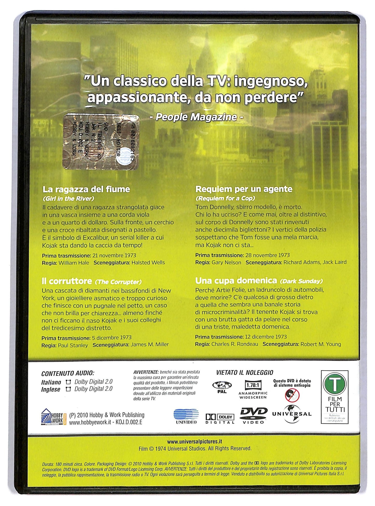 EBOND Kojak volume 2 episodi 5 - 8 EDITORIALE DVD DB624635